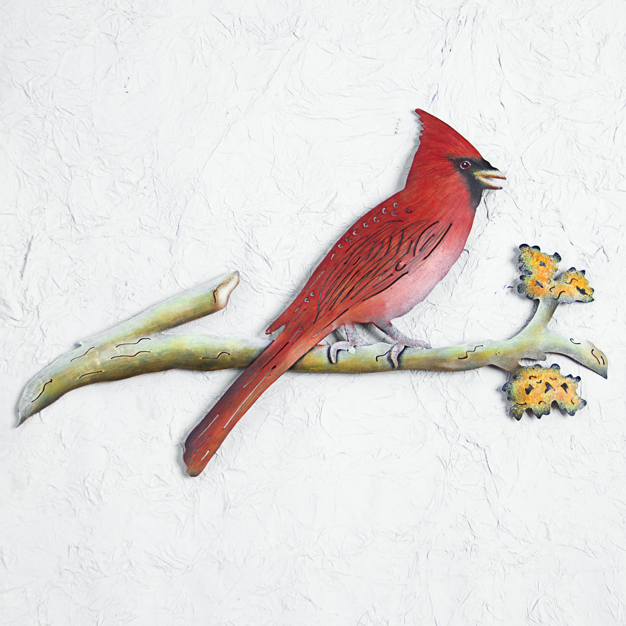 Premium Steel Cardinal Wall Art – Handmade in Mexico