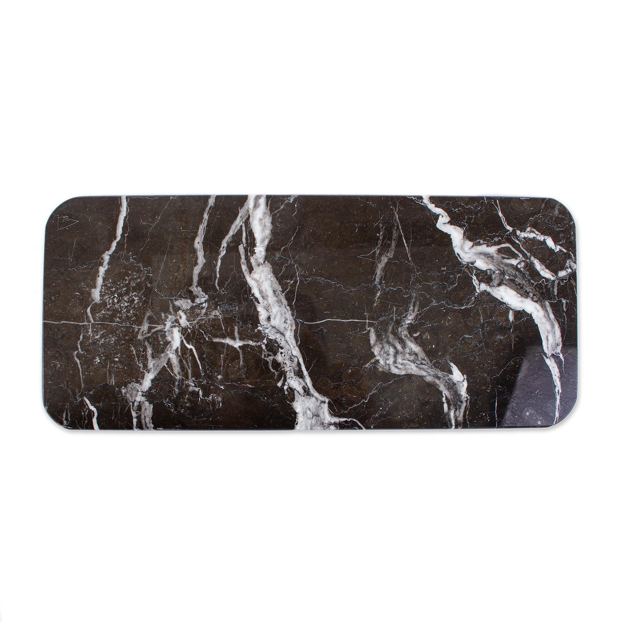 Premium Black and White Marble Cheese Board - Handcrafted in Mexico