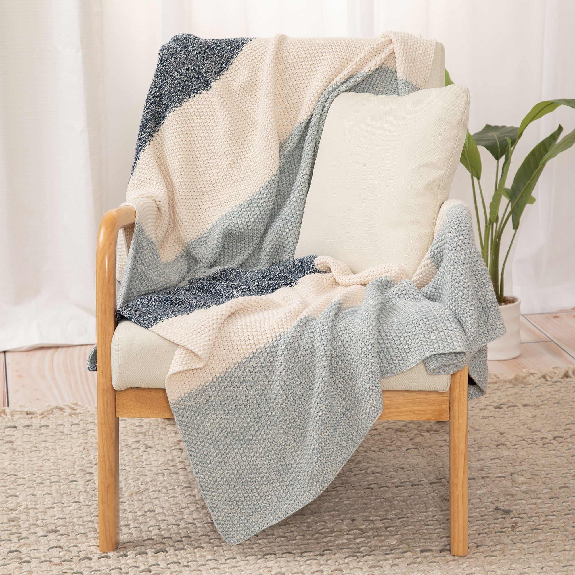 Premium Tropical Dreams Knitted Cotton Throw Blanket - Ultimate Comfort & Style