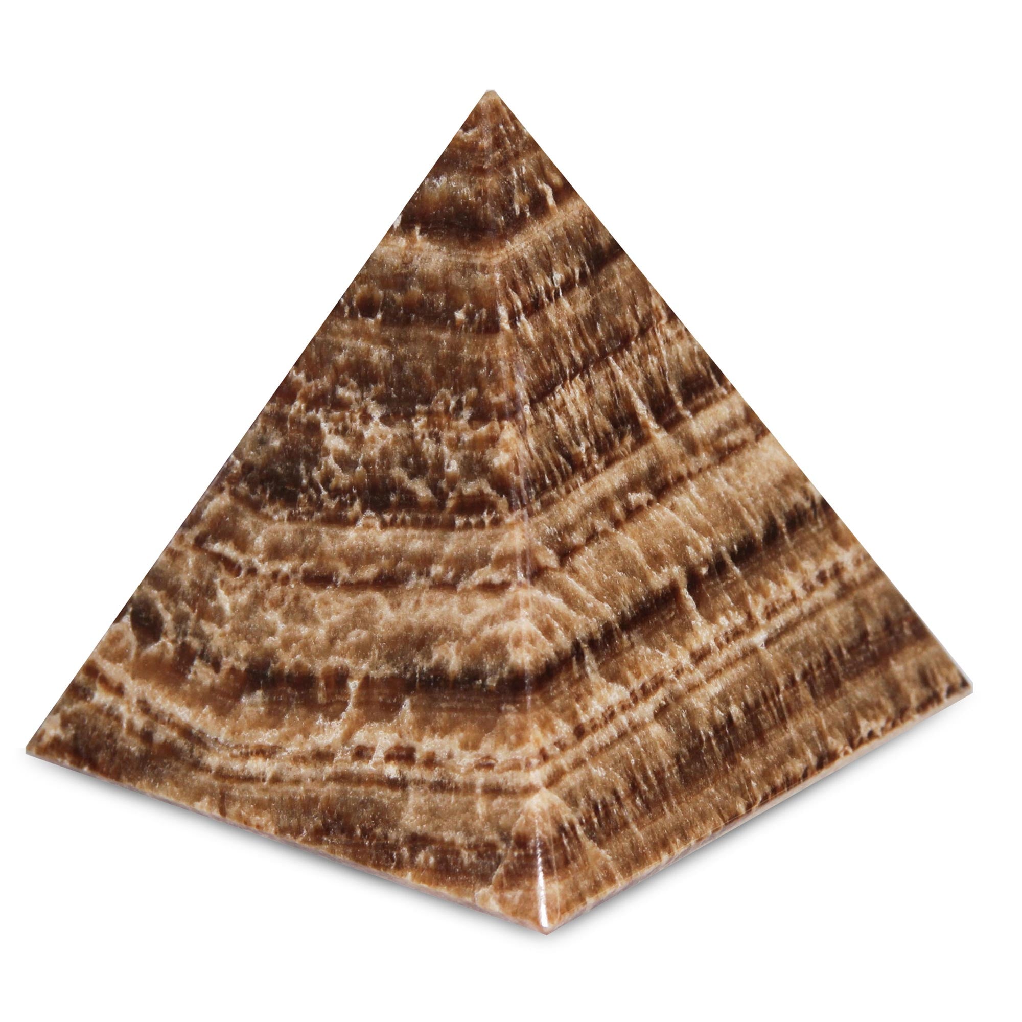 Premium Aragonite Pyramid Sculpture for Self-Acceptance & Focus