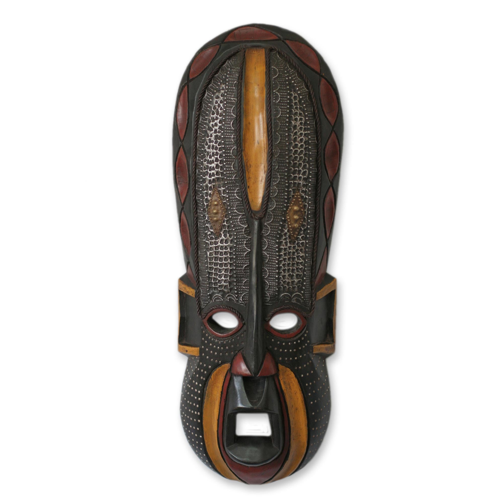 Premium Handcrafted African Wood Mask - Akan Beauty Collection