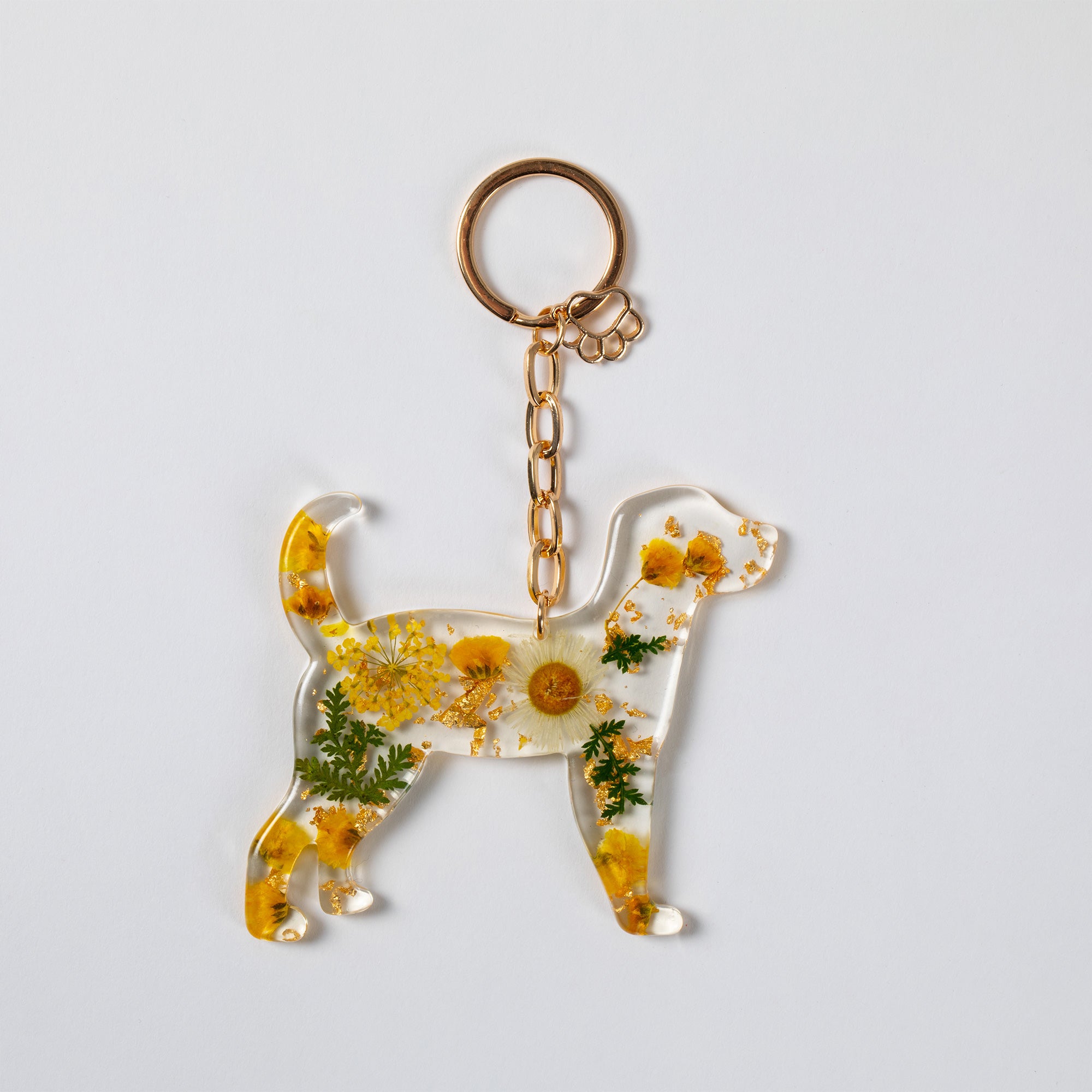 Premium Real Flowers Pet Keychain - Glamorous & Unique