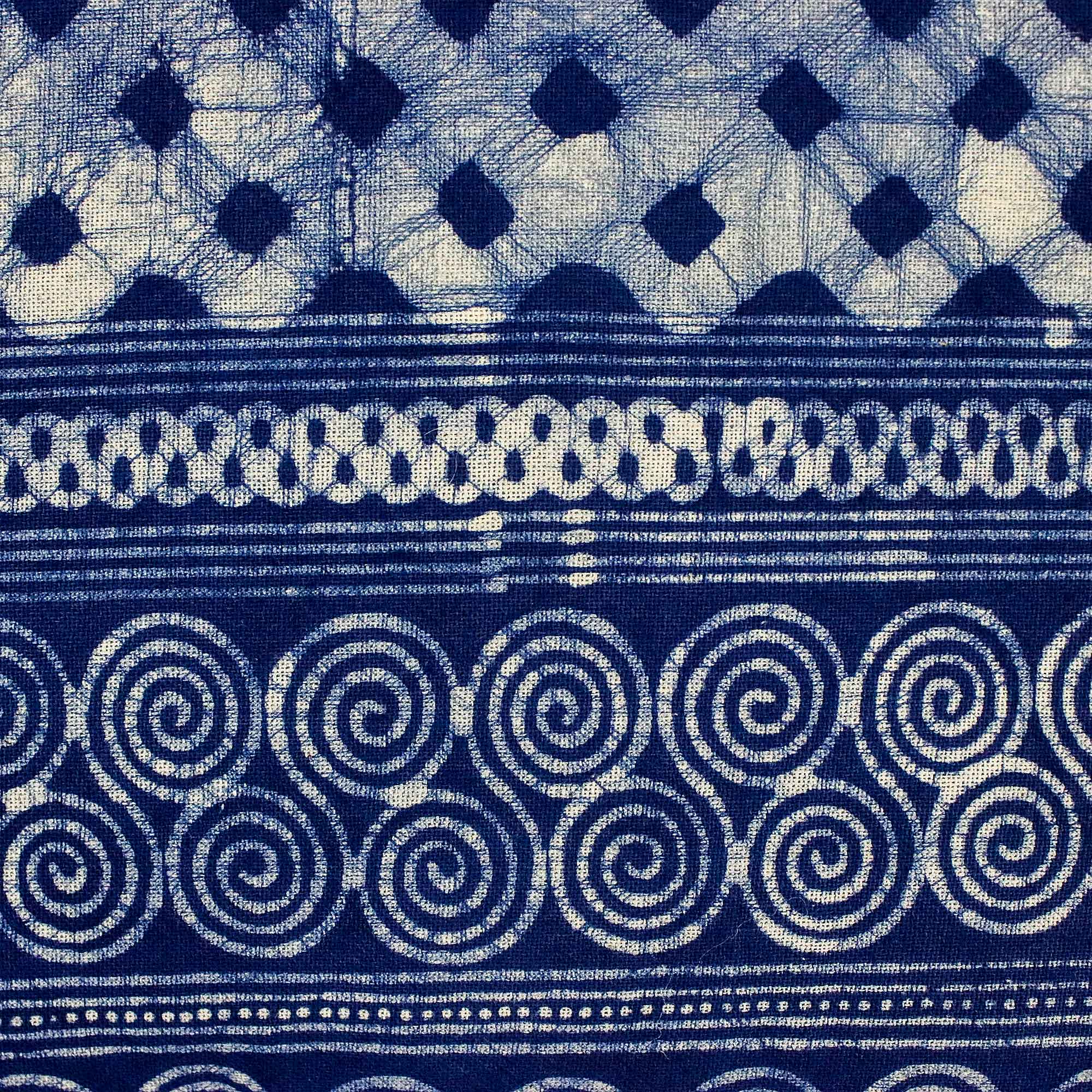Premium Handcrafted Indigo Batik Cotton Cushion Cover – Modern Square Design