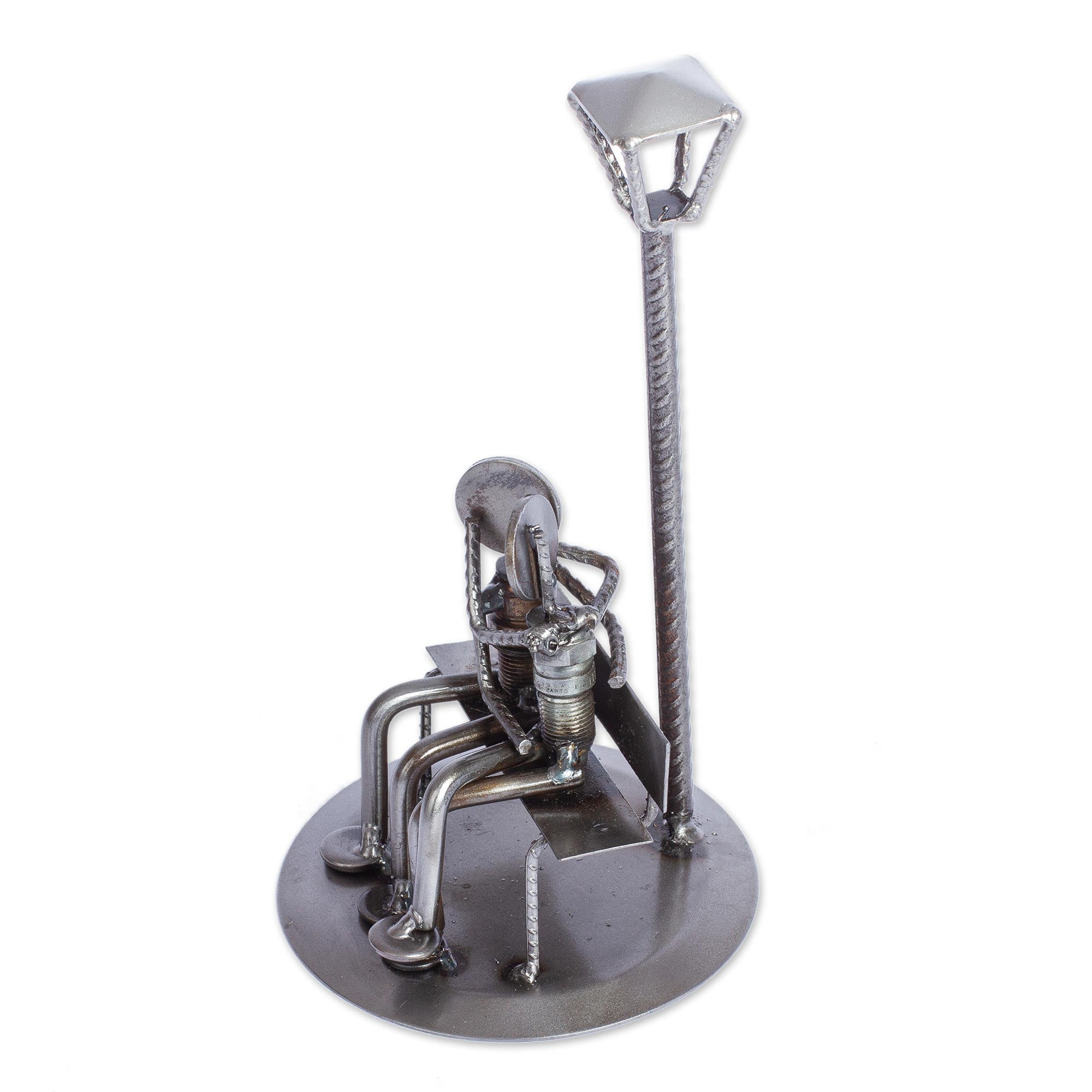 Premium Recycled Metal Sculpture: The First Kiss