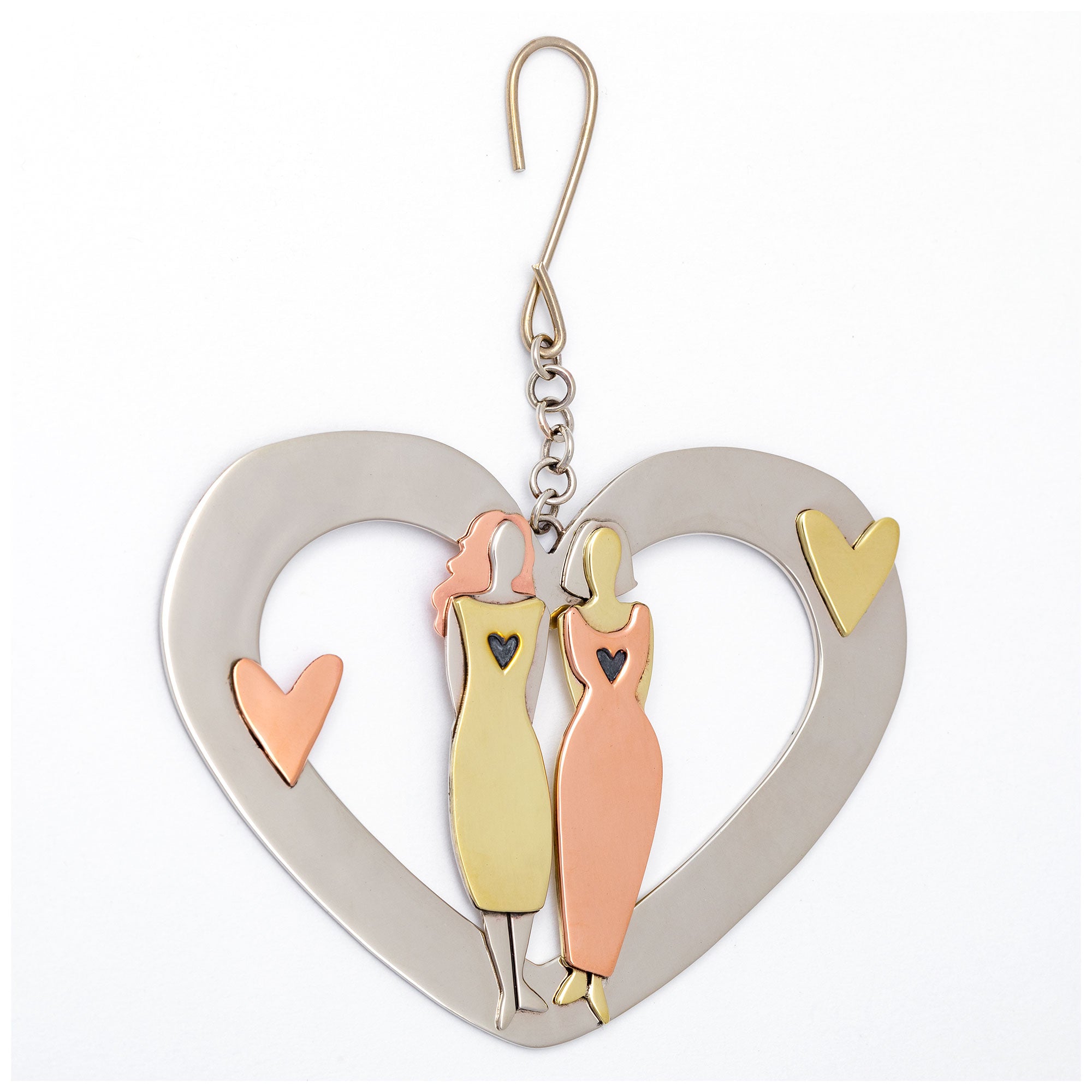 Premium Sisterhood Heart Ornament - Handmade Empowerment Decor