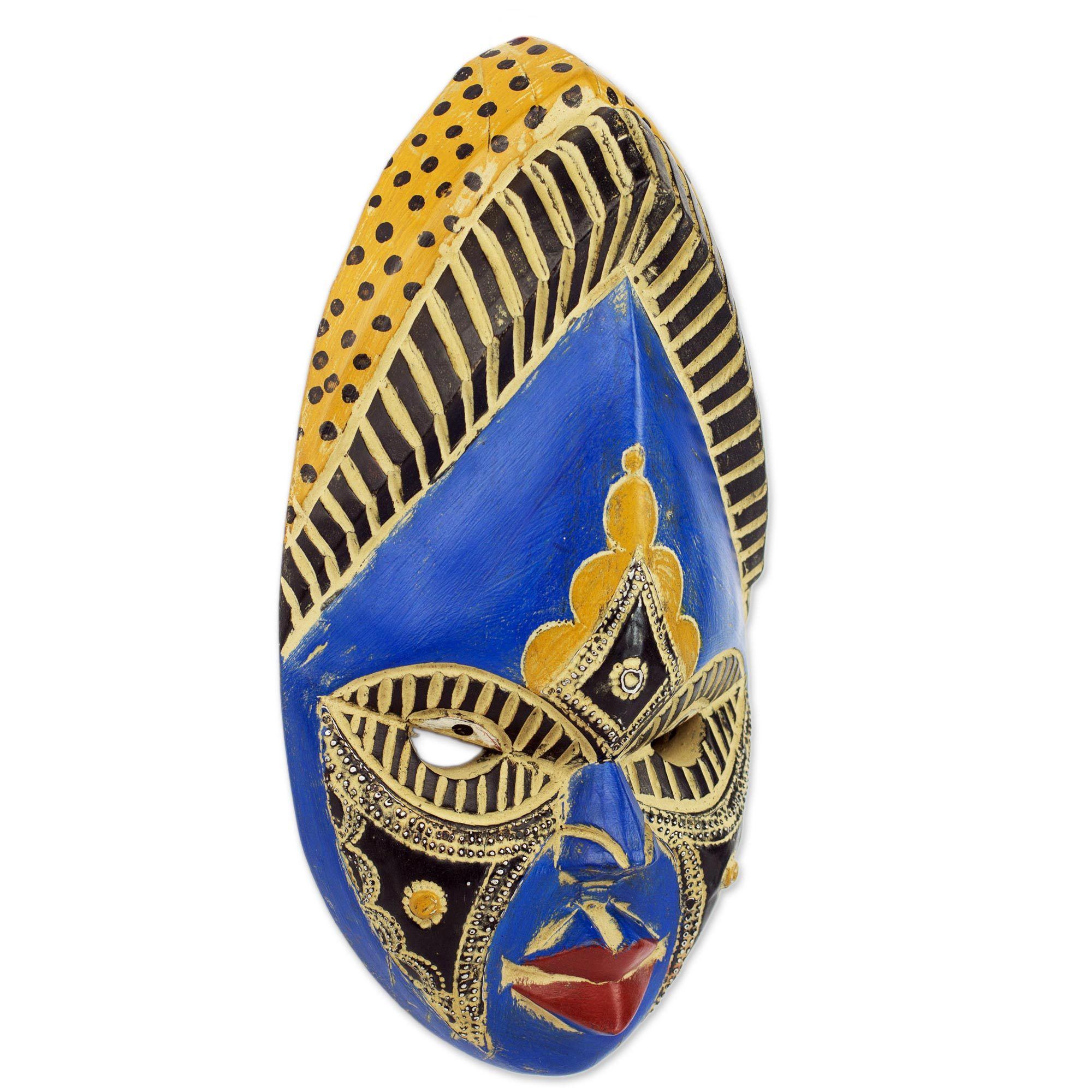 Premium Ndidi Handcrafted Ghanaian Mask - Symbol of Patience
