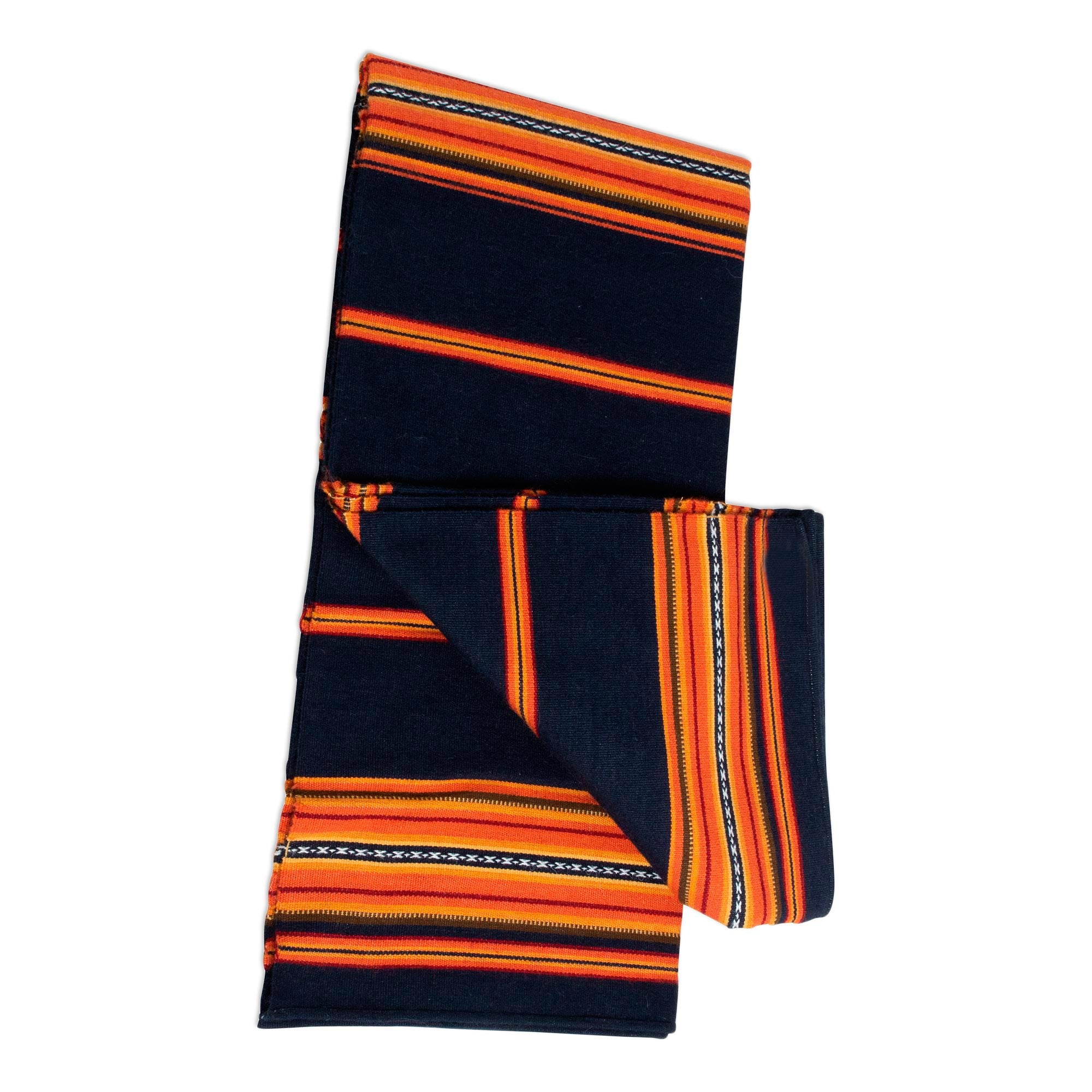 Premium Inca Comfort Handwoven Alpaca Throw - Midnight & Sunrise