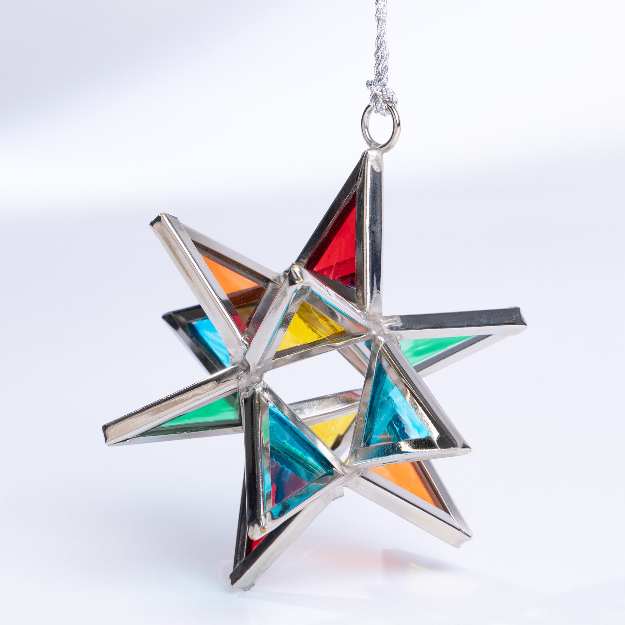 Premium Handcrafted Moravian Star Ornament | Fair Trade Stained Glass Decor