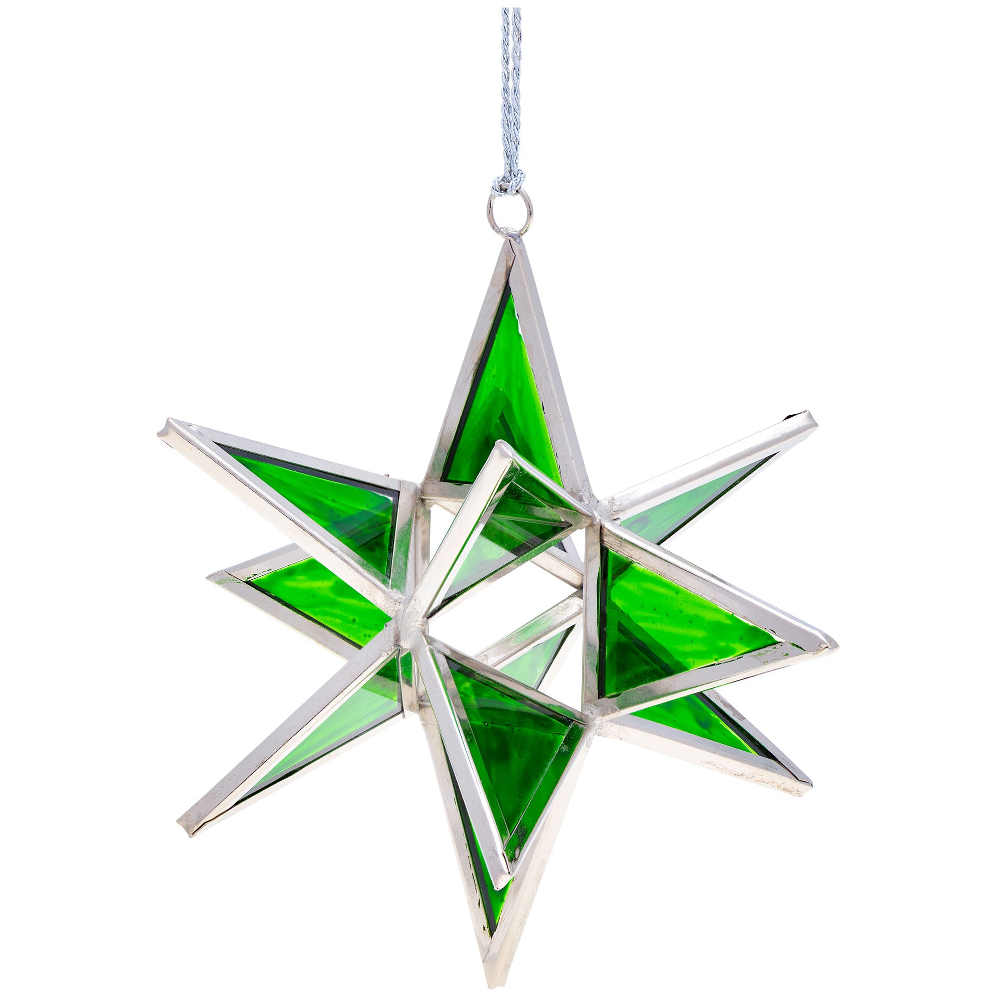 Premium Handcrafted Moravian Star Ornament | Fair Trade Stained Glass Decor