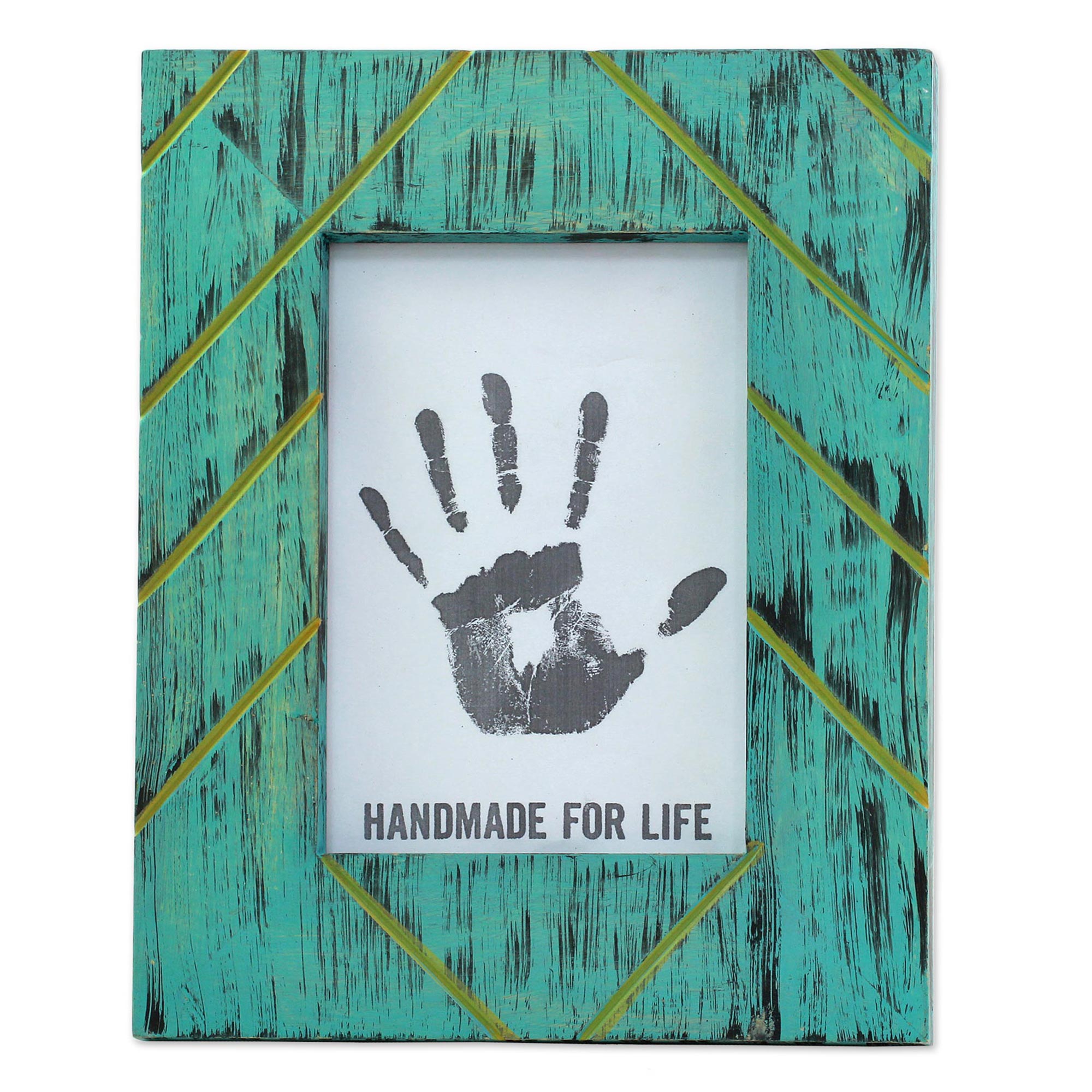Premium Antique-Style 5x7 Photo Frame in Turquoise Blue