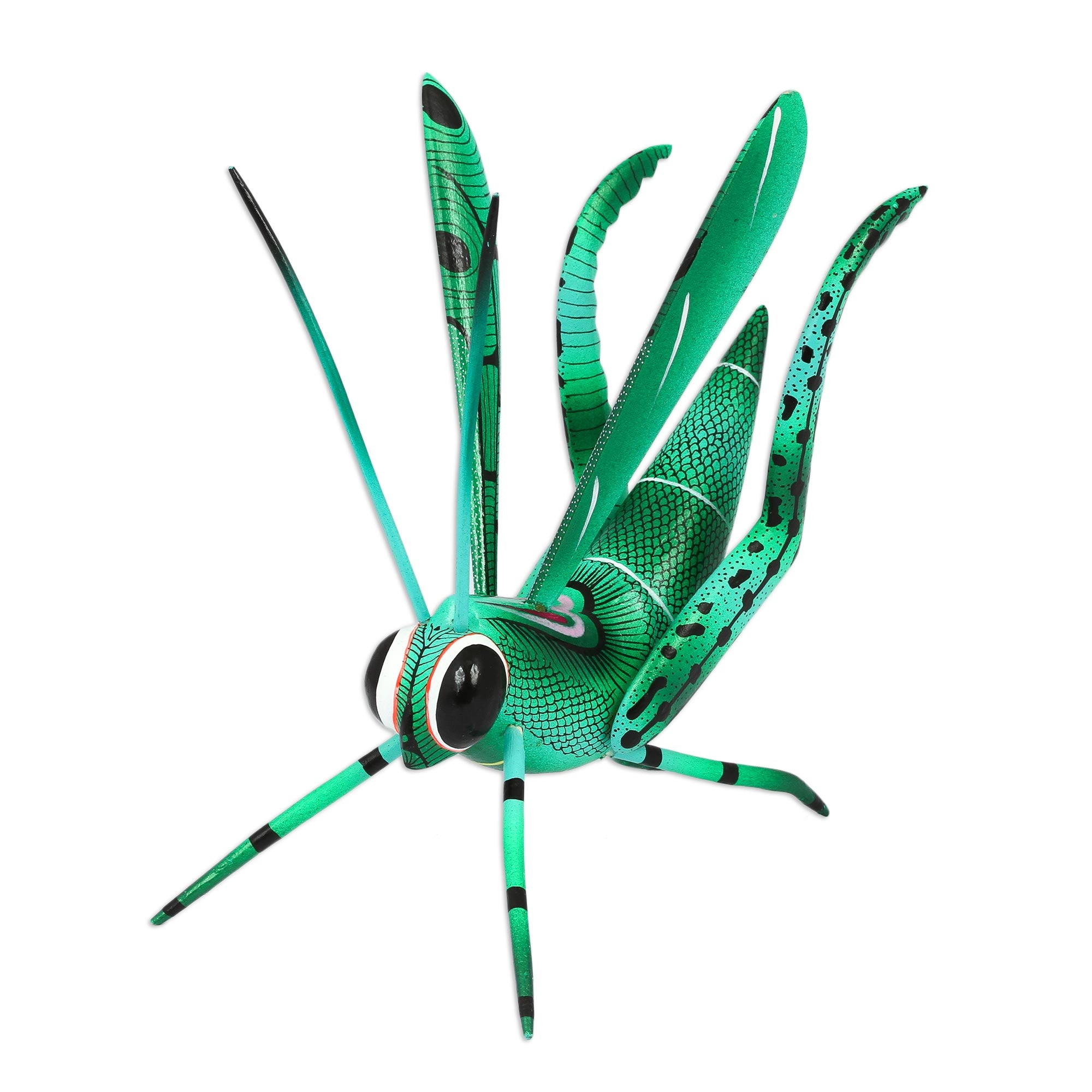 Premium Handcrafted Copal Wood Cricket Alebrije – Authentic Mexican Art