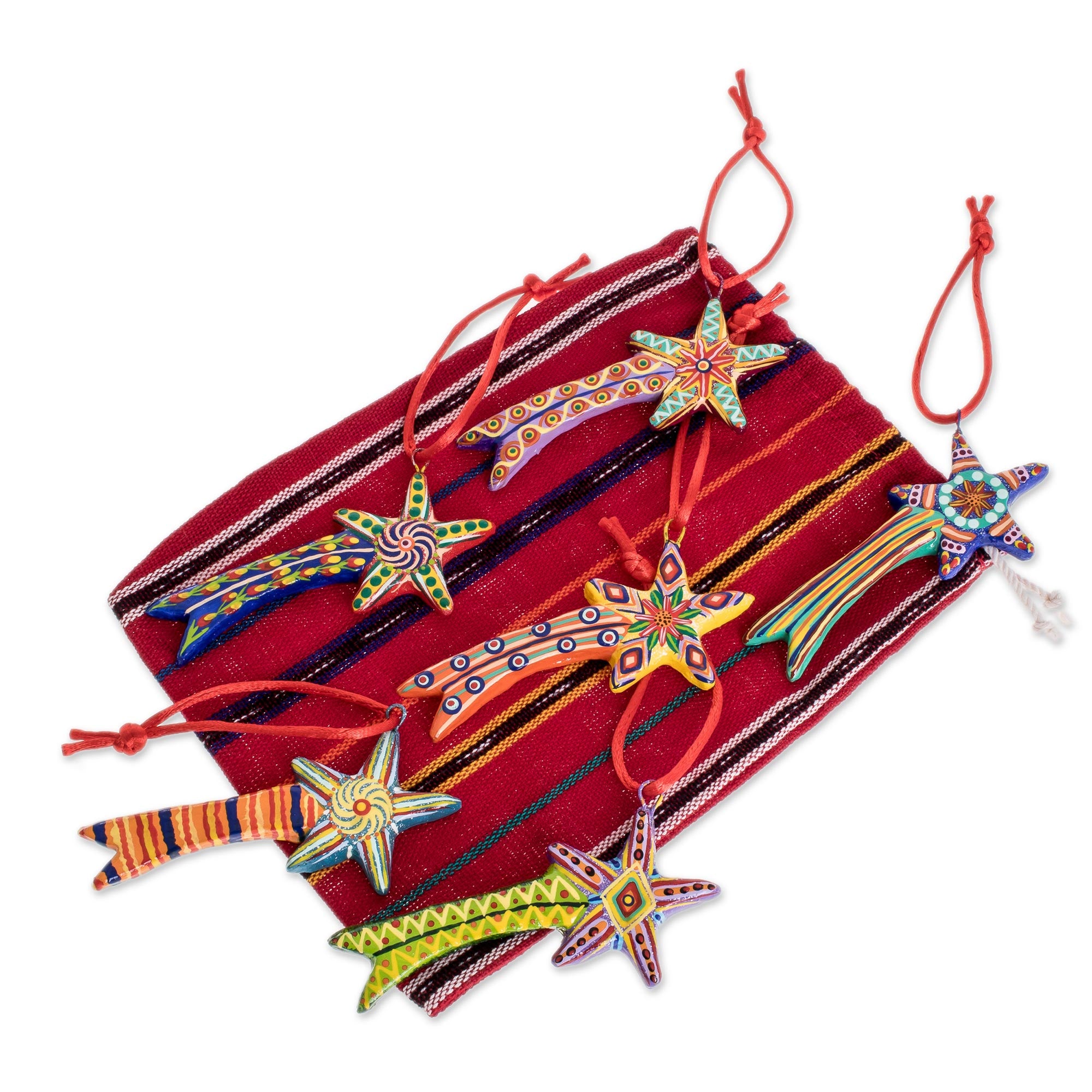 Premium Handcrafted Shooting Star Ornaments - Set of 6
