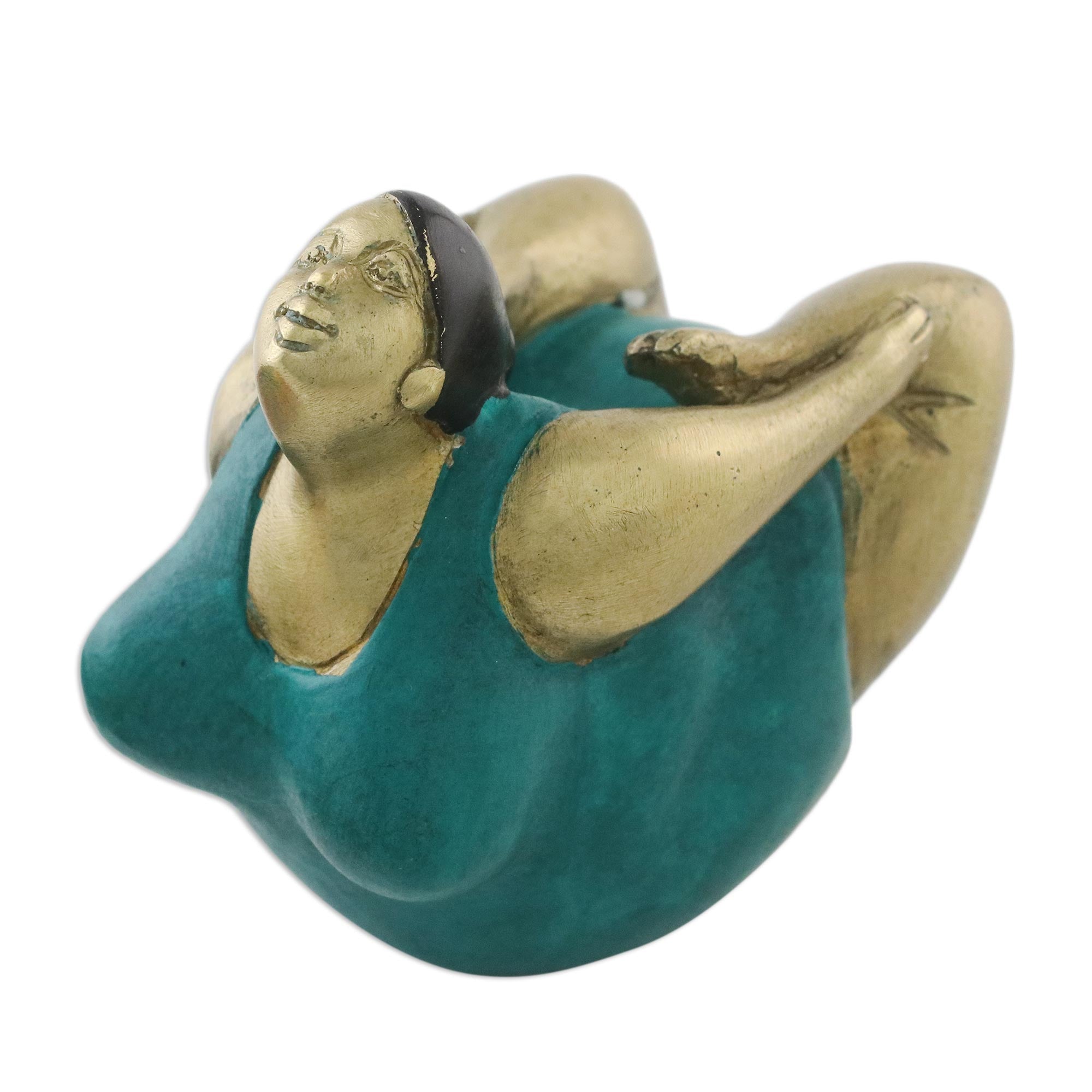 Premium Brass Bow Pose Yoga Figurine - Handcrafted in Thailand