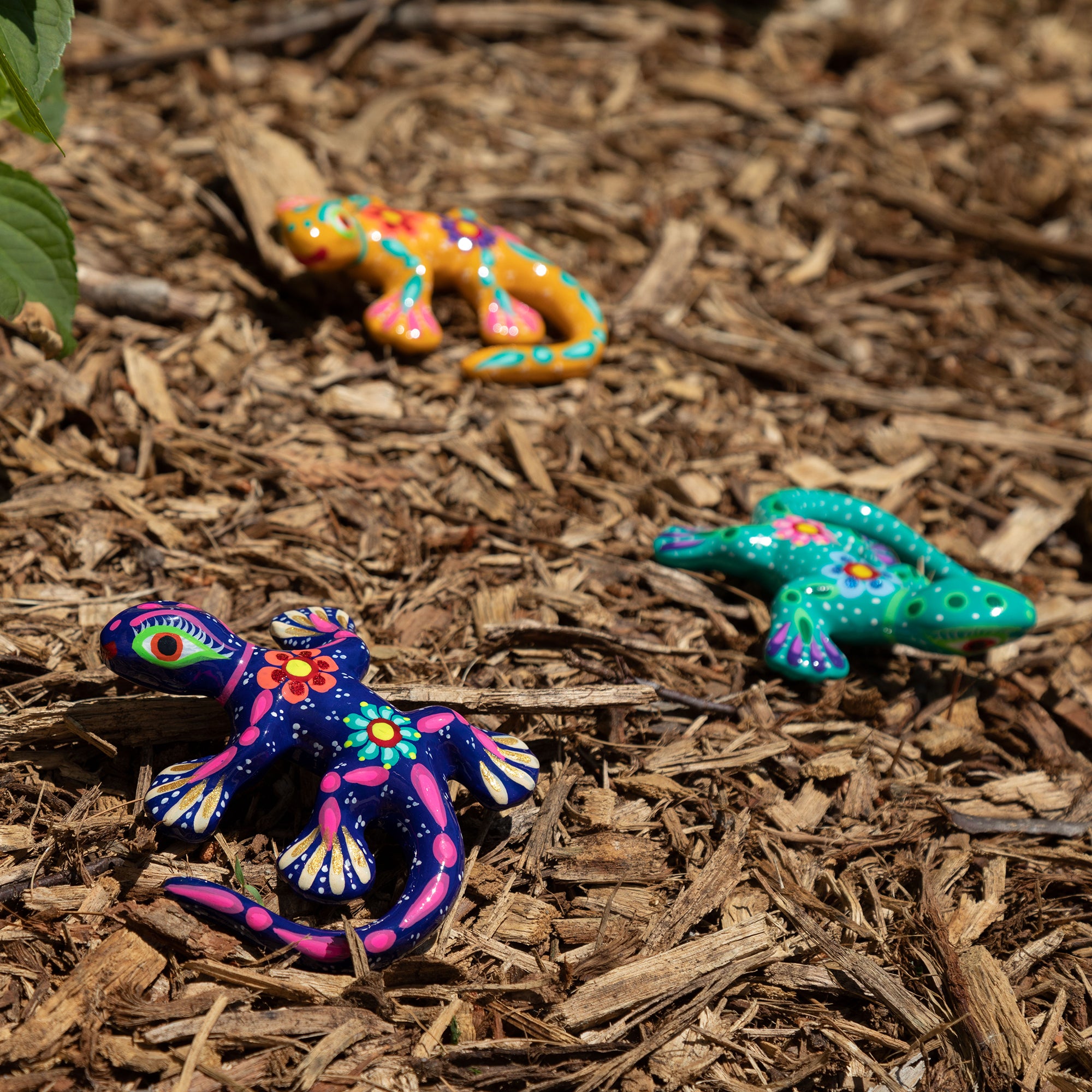 Premium Hand-Painted Ceramic Gecko Wall Art