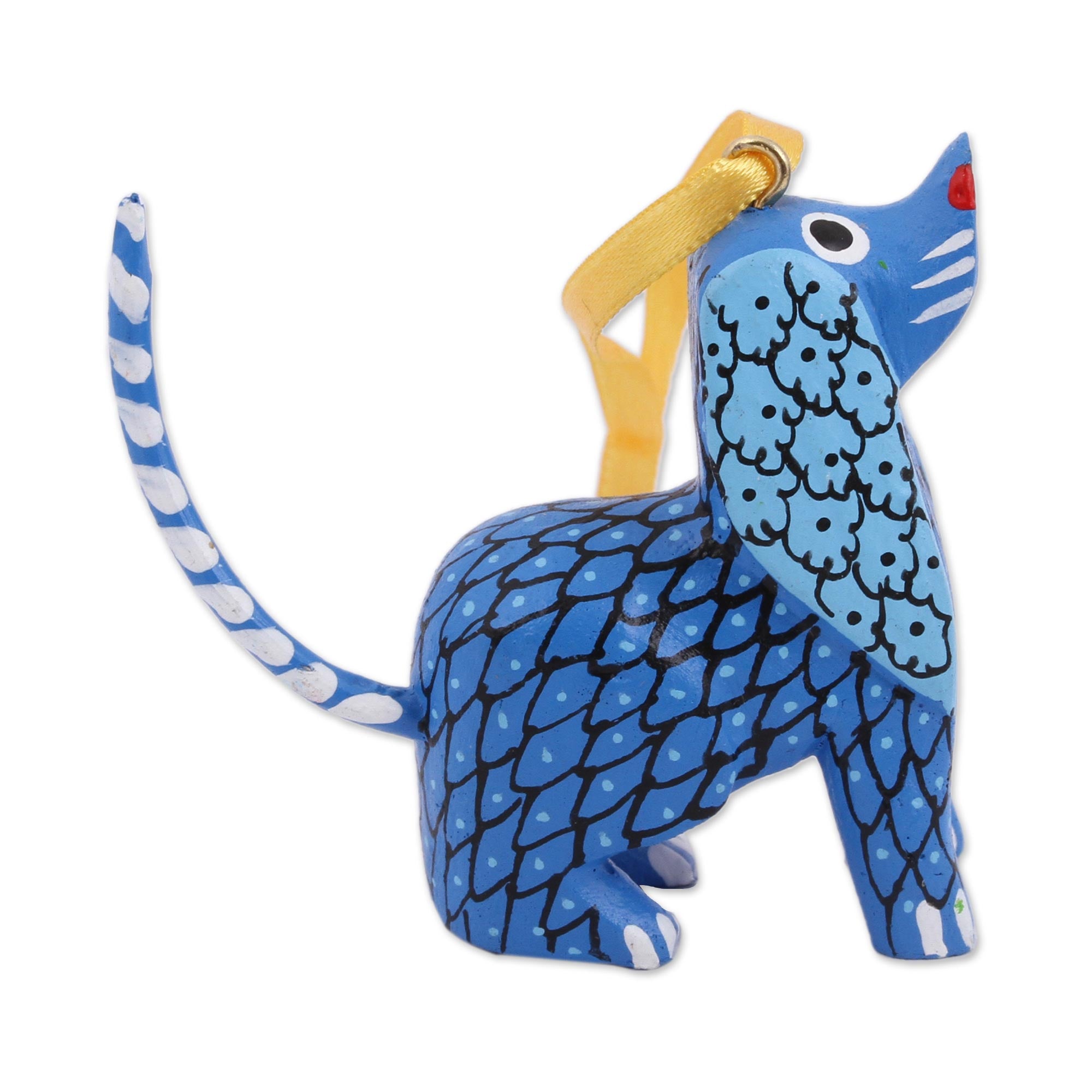 Premium Hand-Painted Alebrije Puppy Ornaments - Set of 5 | Authentic Mexican Craft