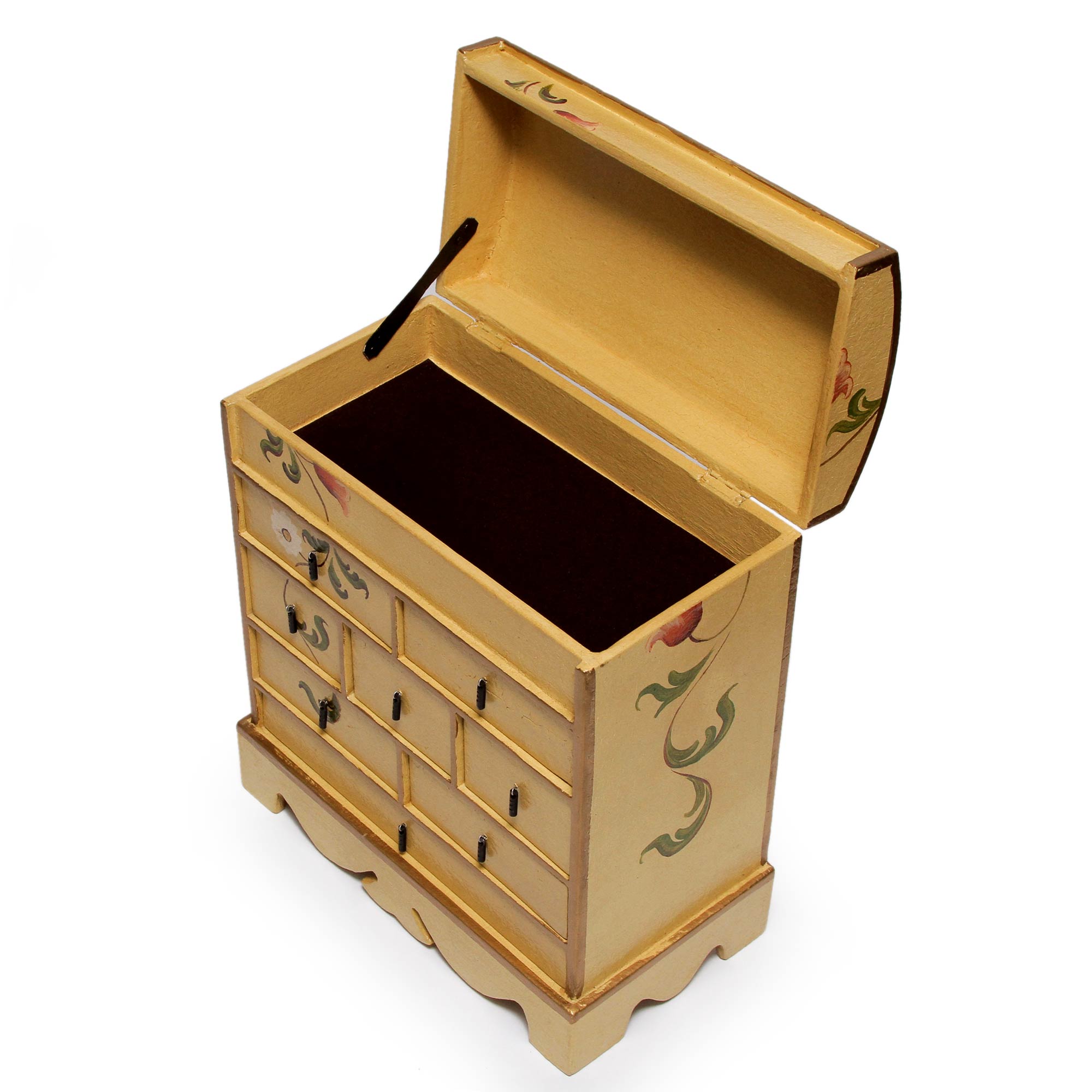 Premium Tulips Floral Wood Jewelry Box - Ultimate Storage Solution