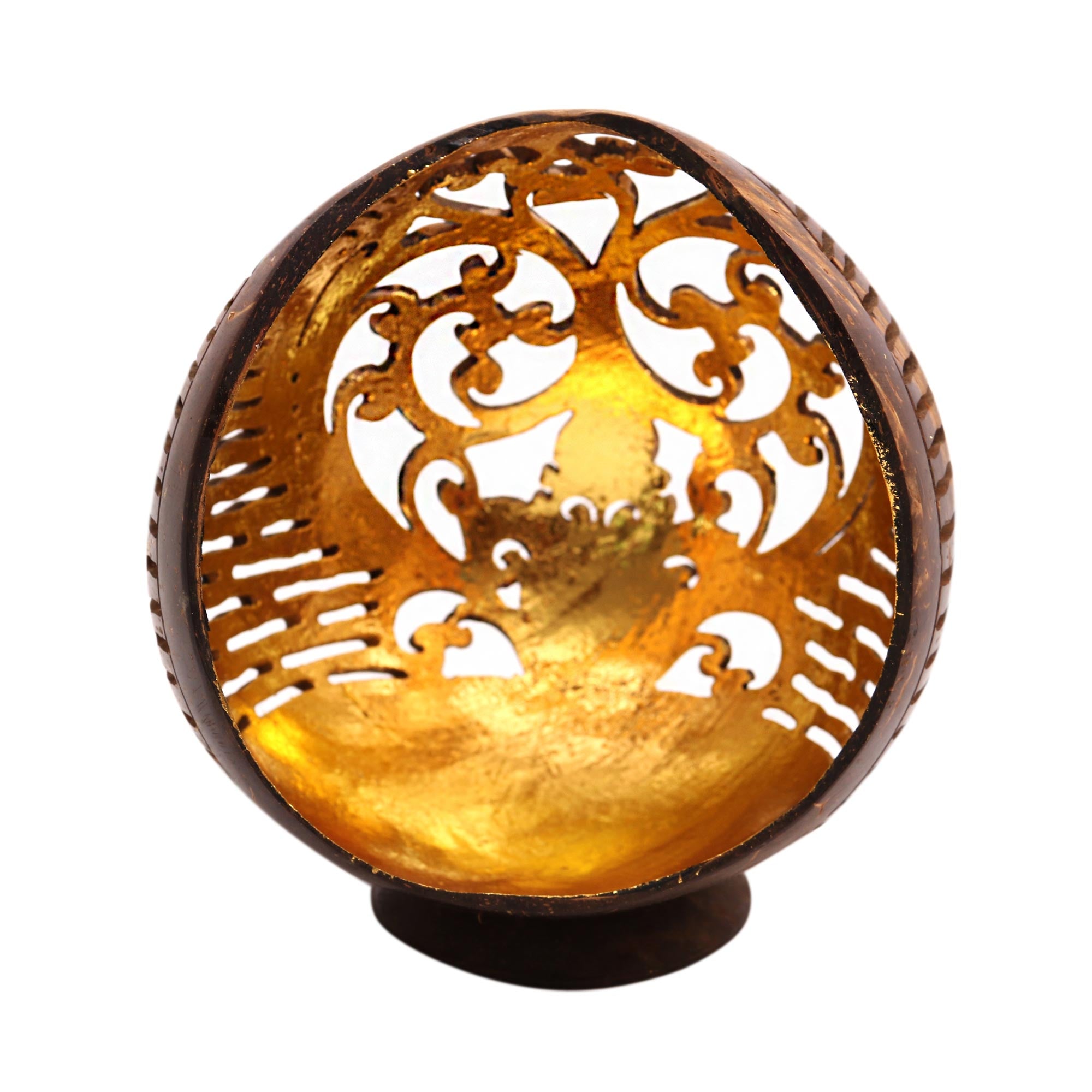Premium Golden Palace Coconut Shell Catchall - Handcrafted in Bali