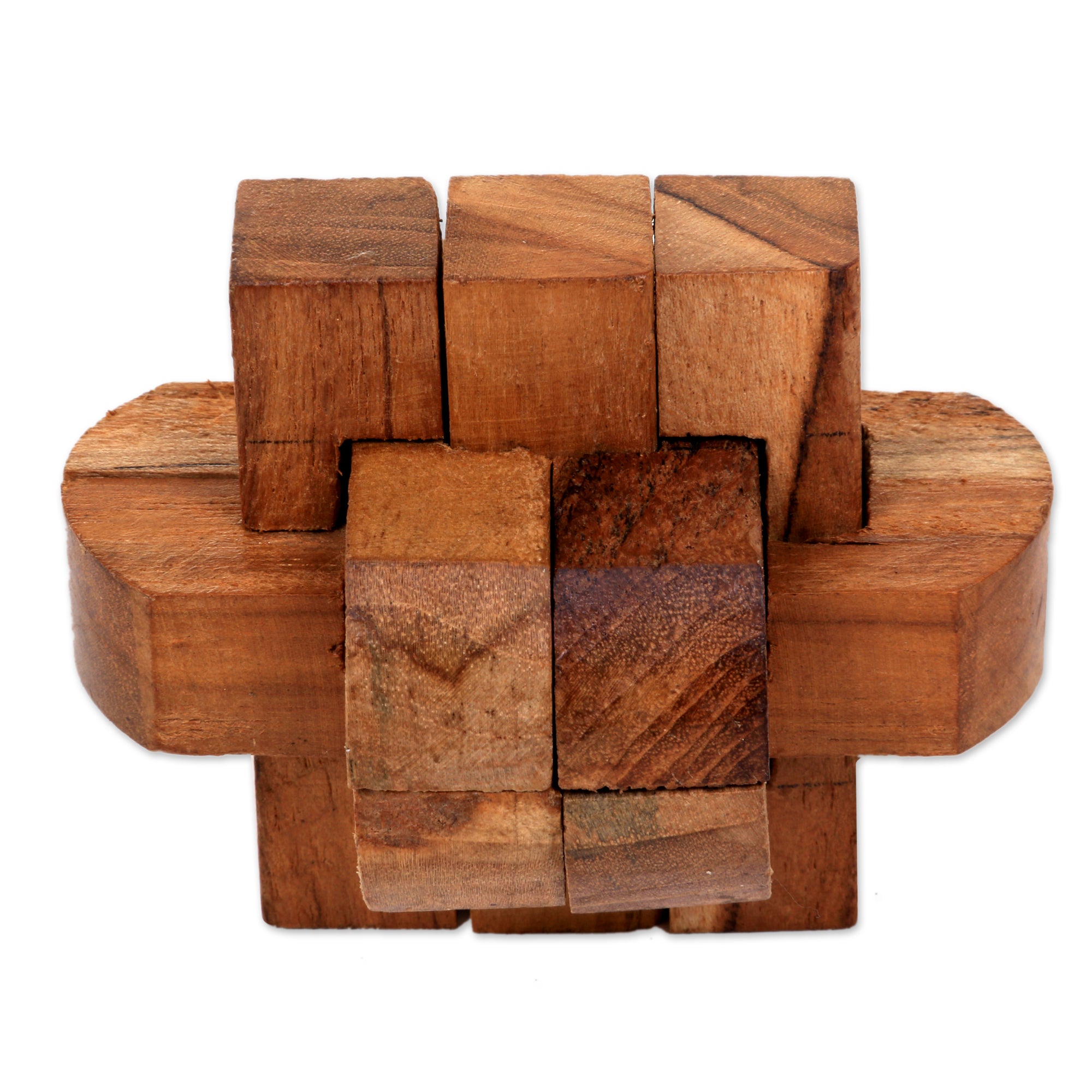 Premium Handcrafted Upcycled Teak Wood Puzzle – Java Artisan Collection