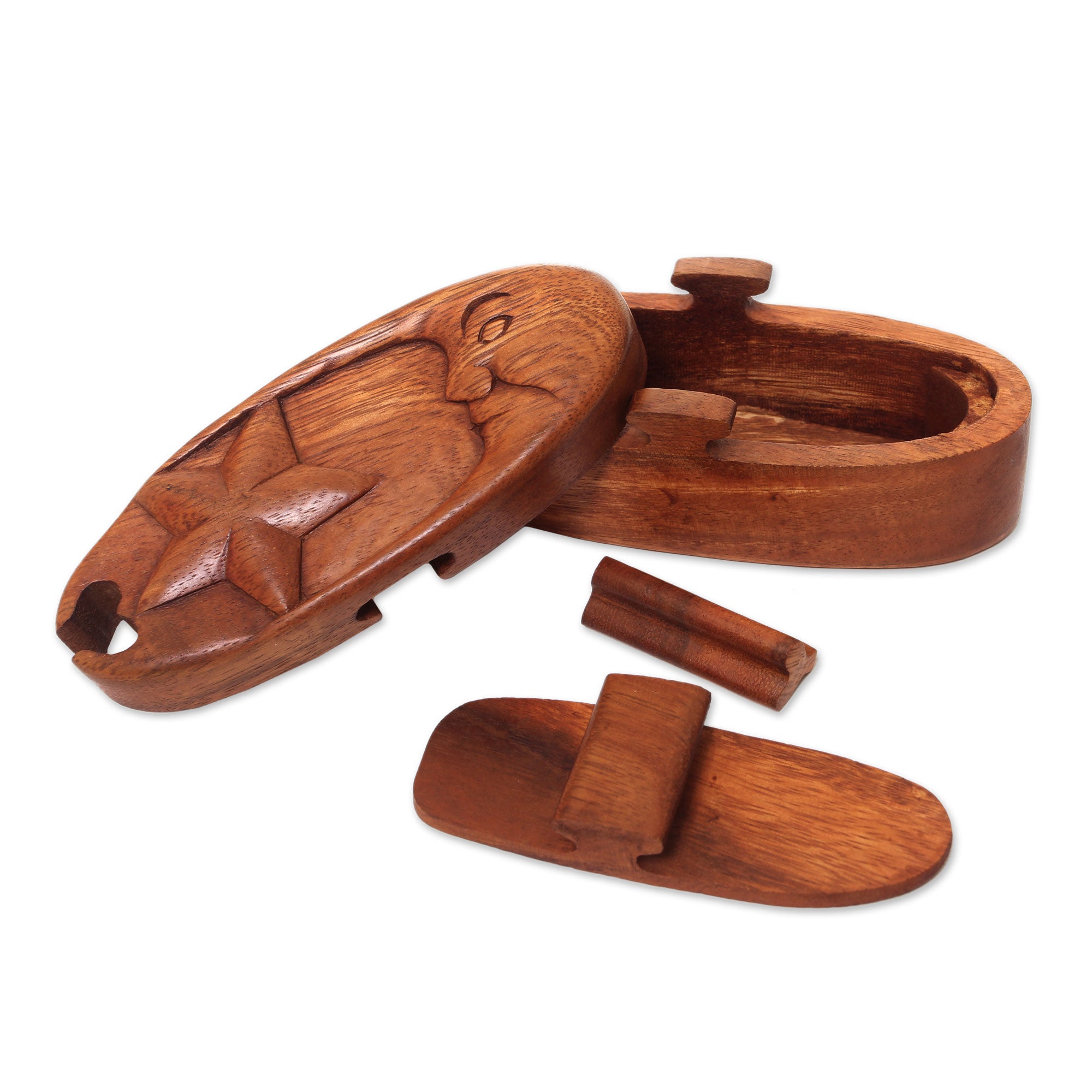 Premium Handcrafted Moon & Star Puzzle Box