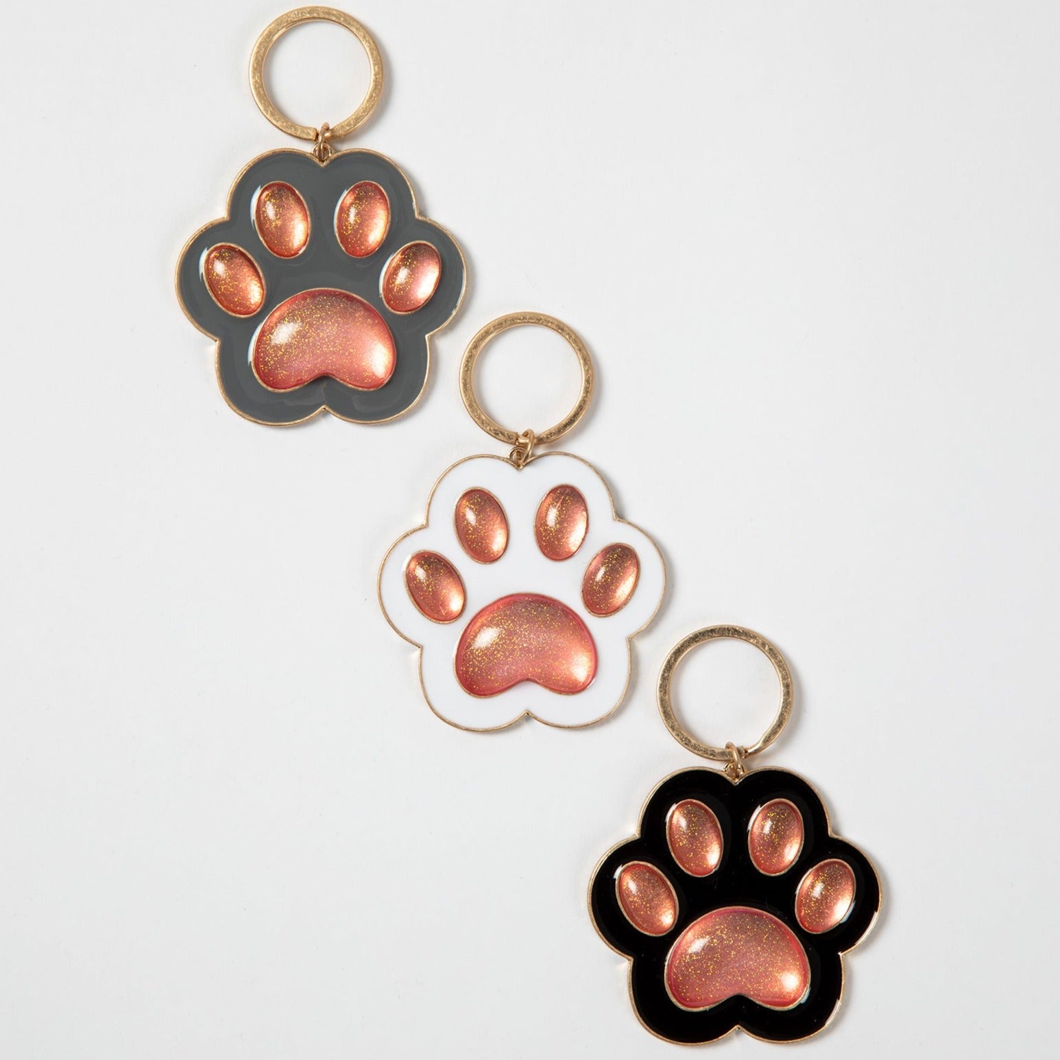 Premium Stay Pawsitive Paw Print Keychain - Ultimate Pet Lover's Accessory