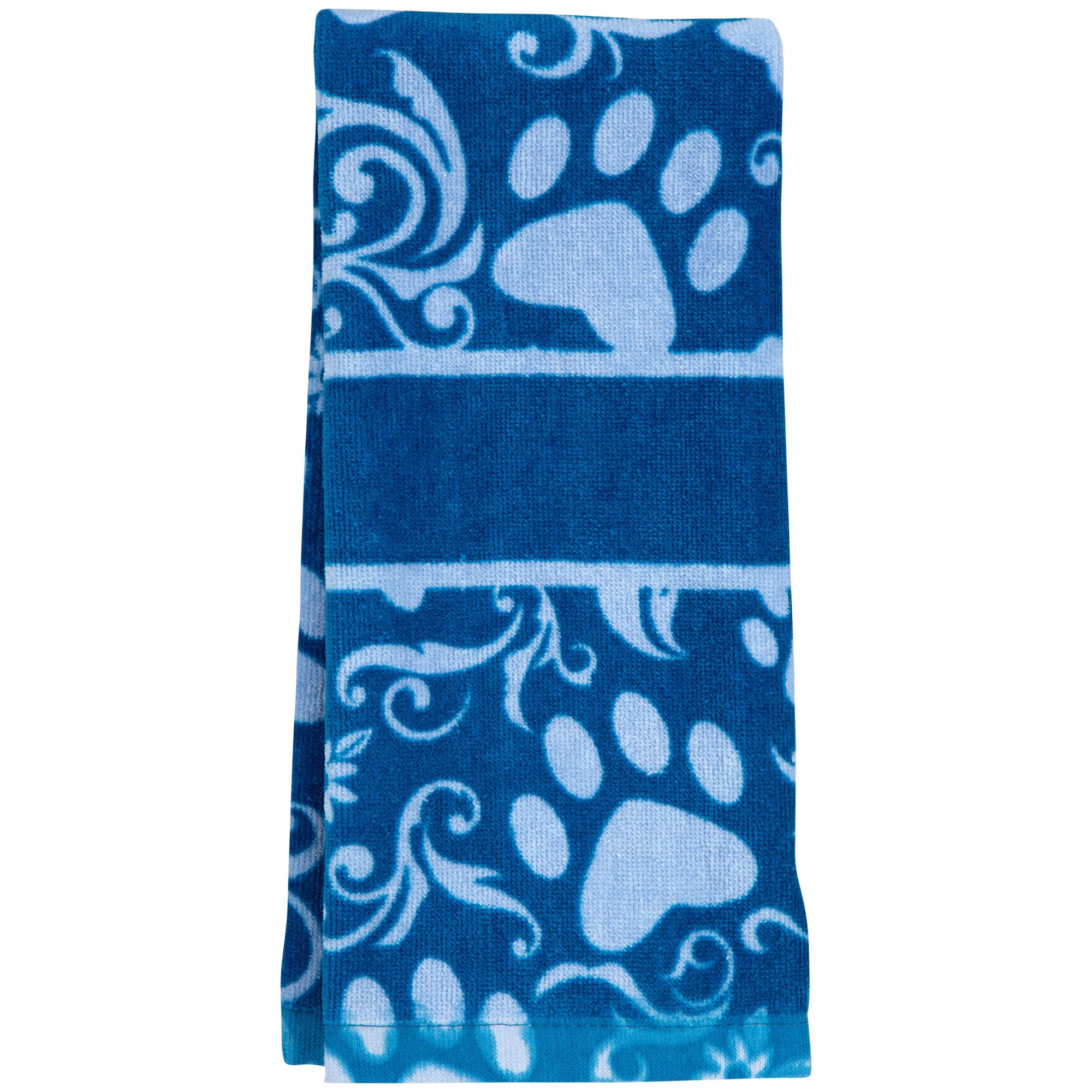 Premium Blue Paw Print Bath Towel - Ultimate Comfort for Pet Lovers