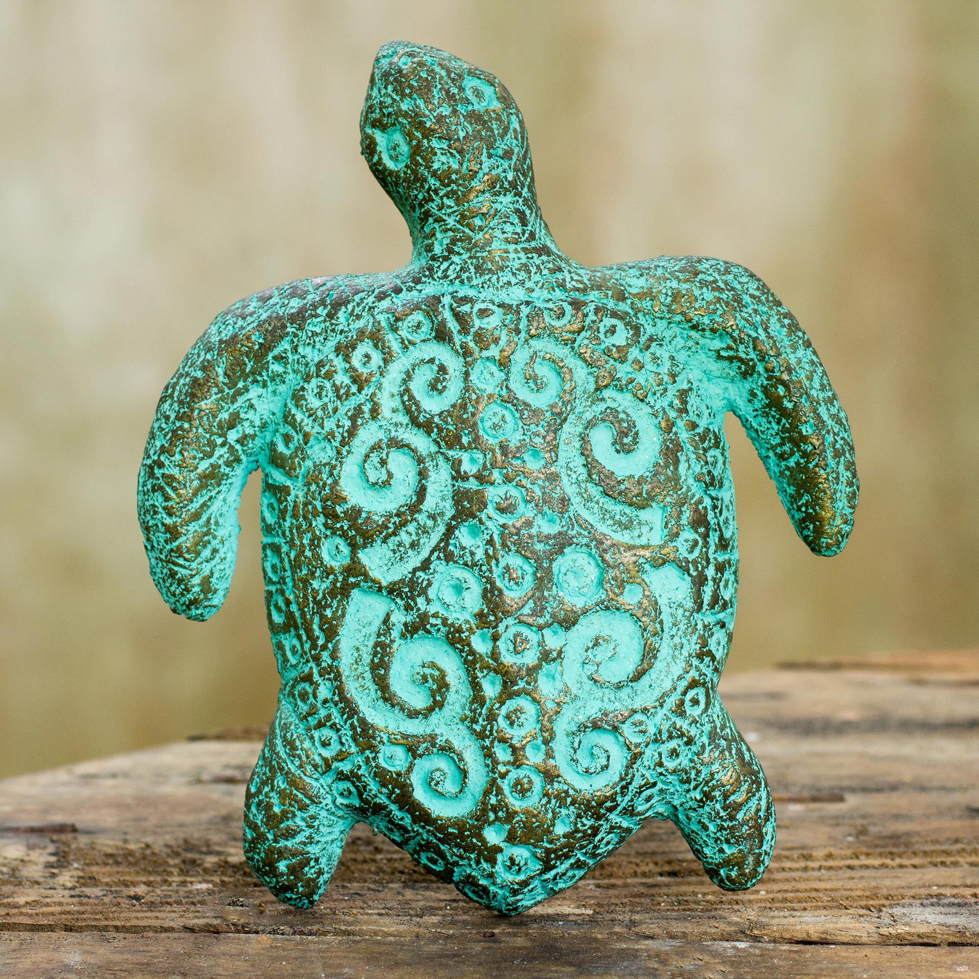 Premium Handcrafted Turtle Wall Art Sculpture - Recycled Paper & Cement Design