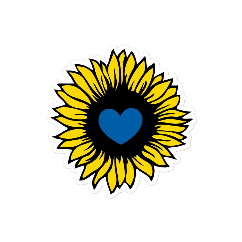 Premium Ukraine Support Sunflower Sticker