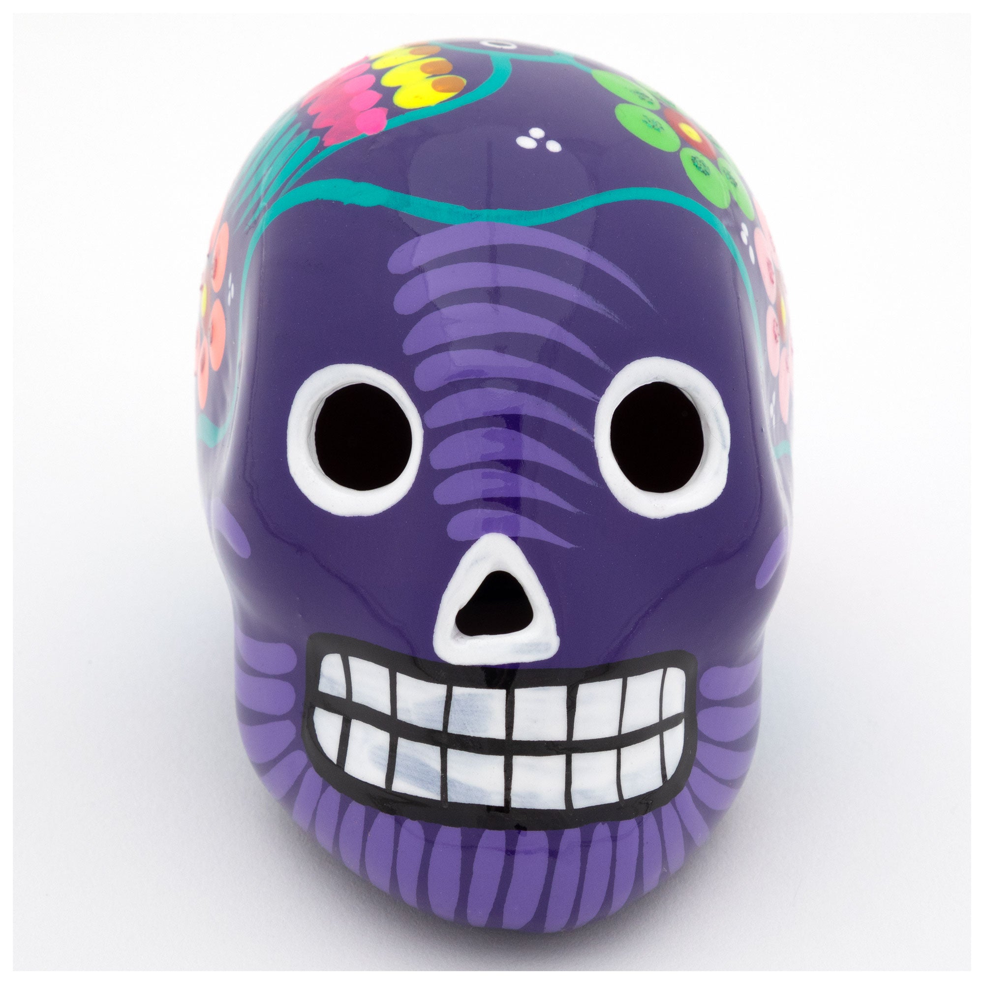Premium Hand-Painted Ceramic Skull Art Piece