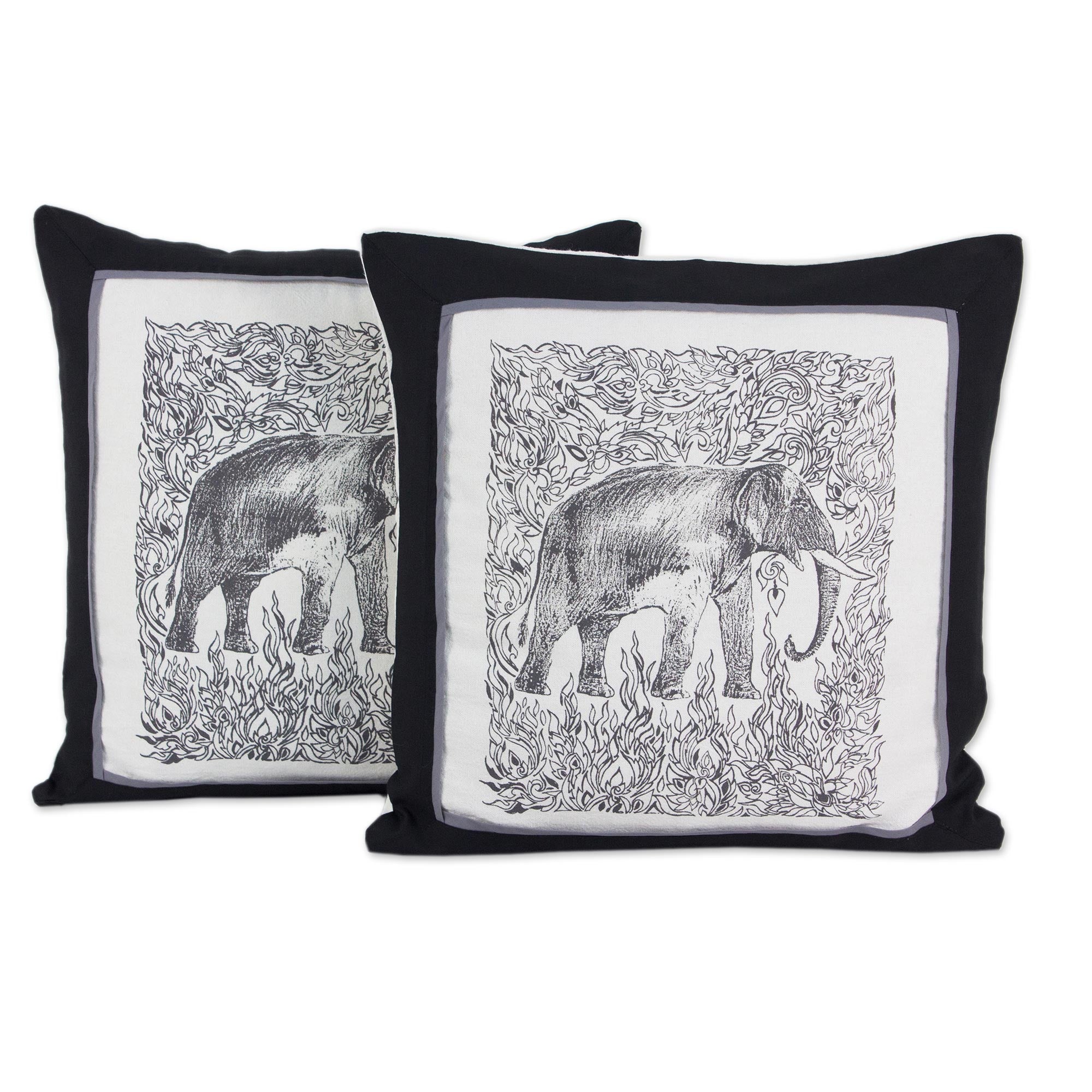 Premium Handmade Elephant Cushion Cover Set