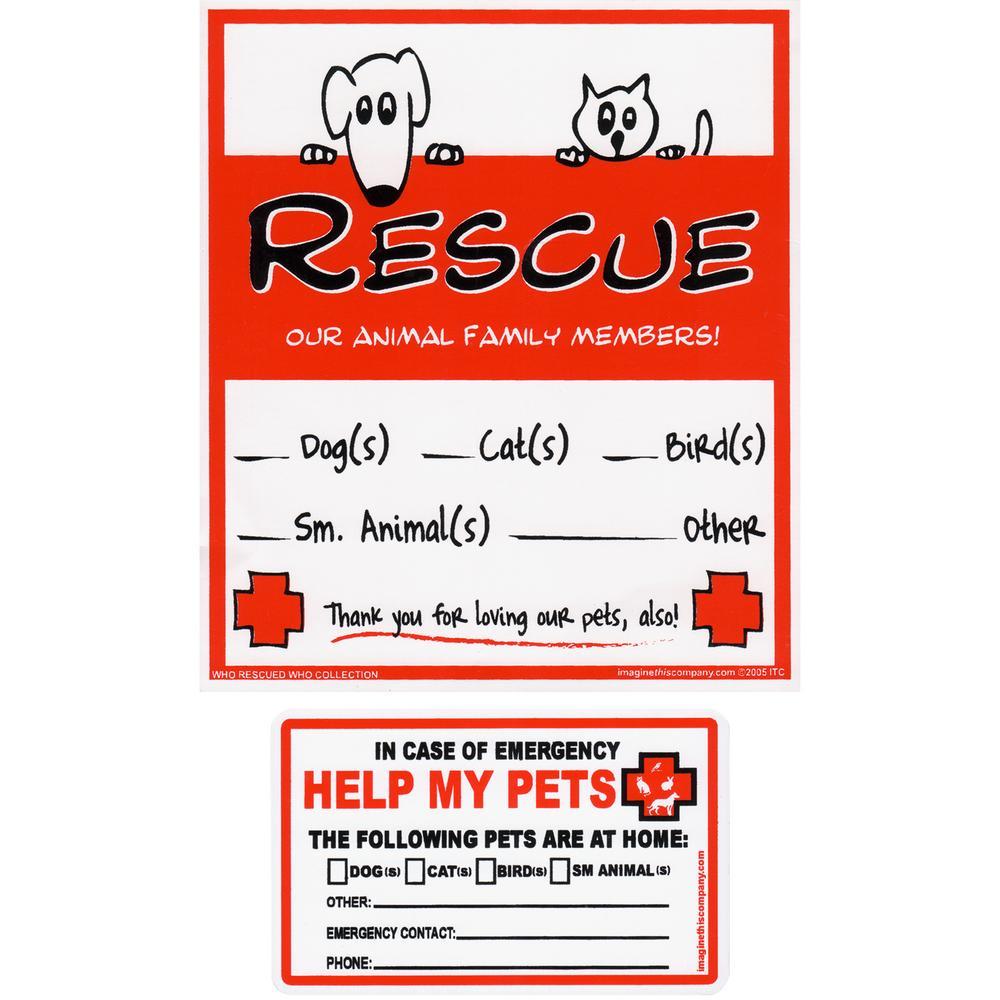 Ultimate Pet Safety Kit: Rescue Alert Stickers & Wallet Card Set