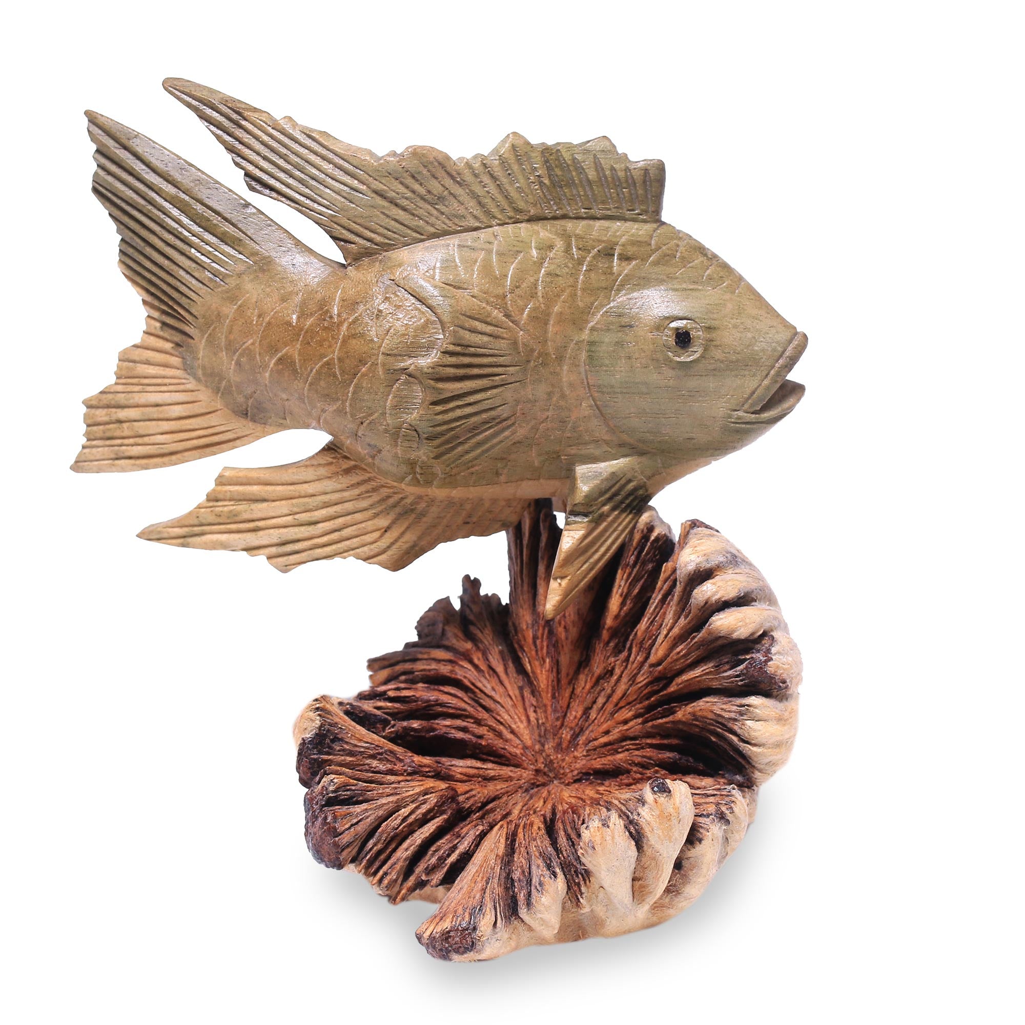 Premium Hand-Carved Gourami Fish Figurine – Authentic Balinese Artistry