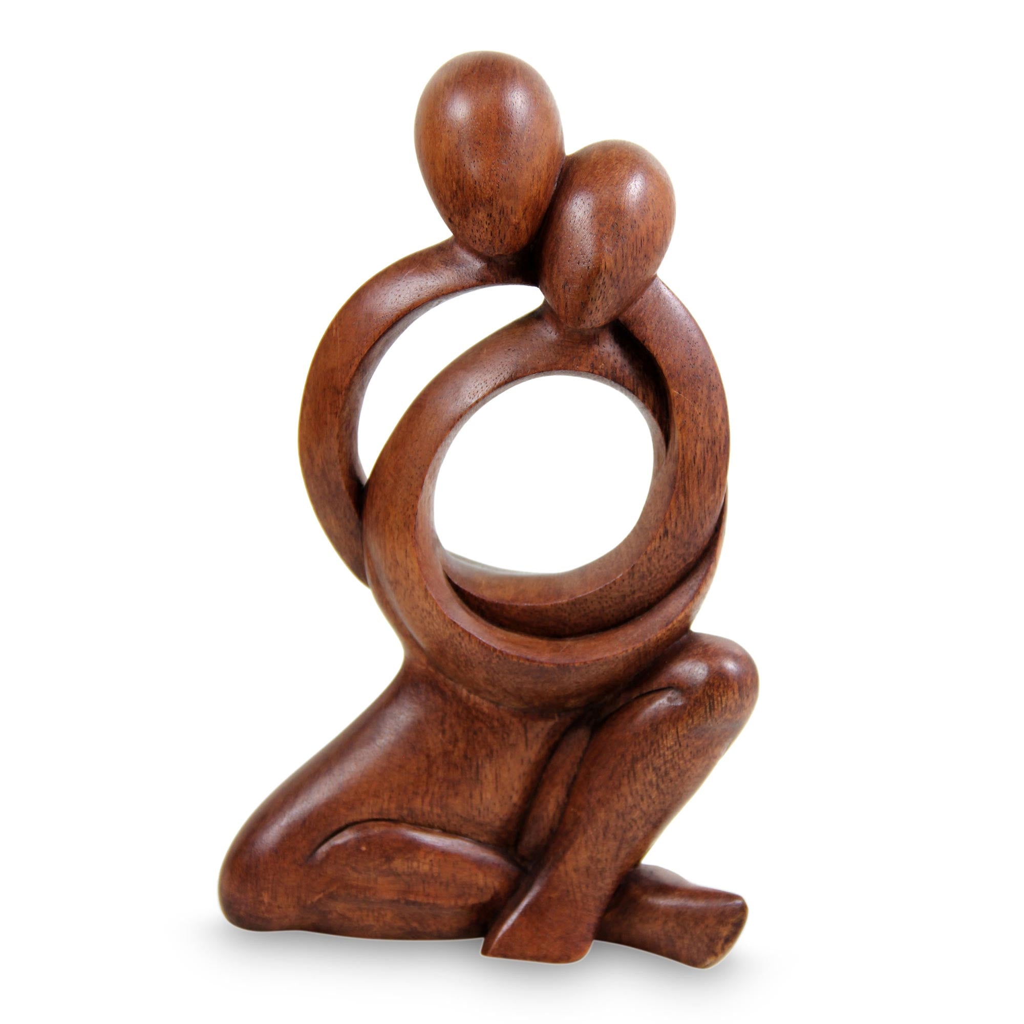 Premium Forever Together Suar Wood Sculpture