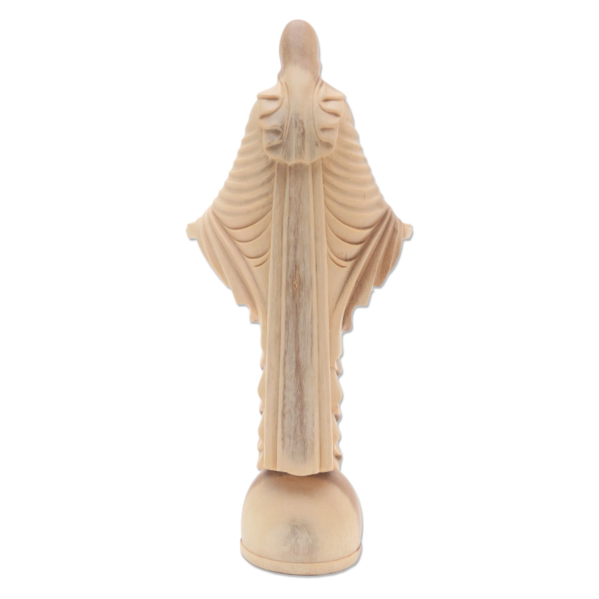 Premium Hand-Carved Acacia Wood Virgin Mary Statue - Ultimate Christian Art Piece