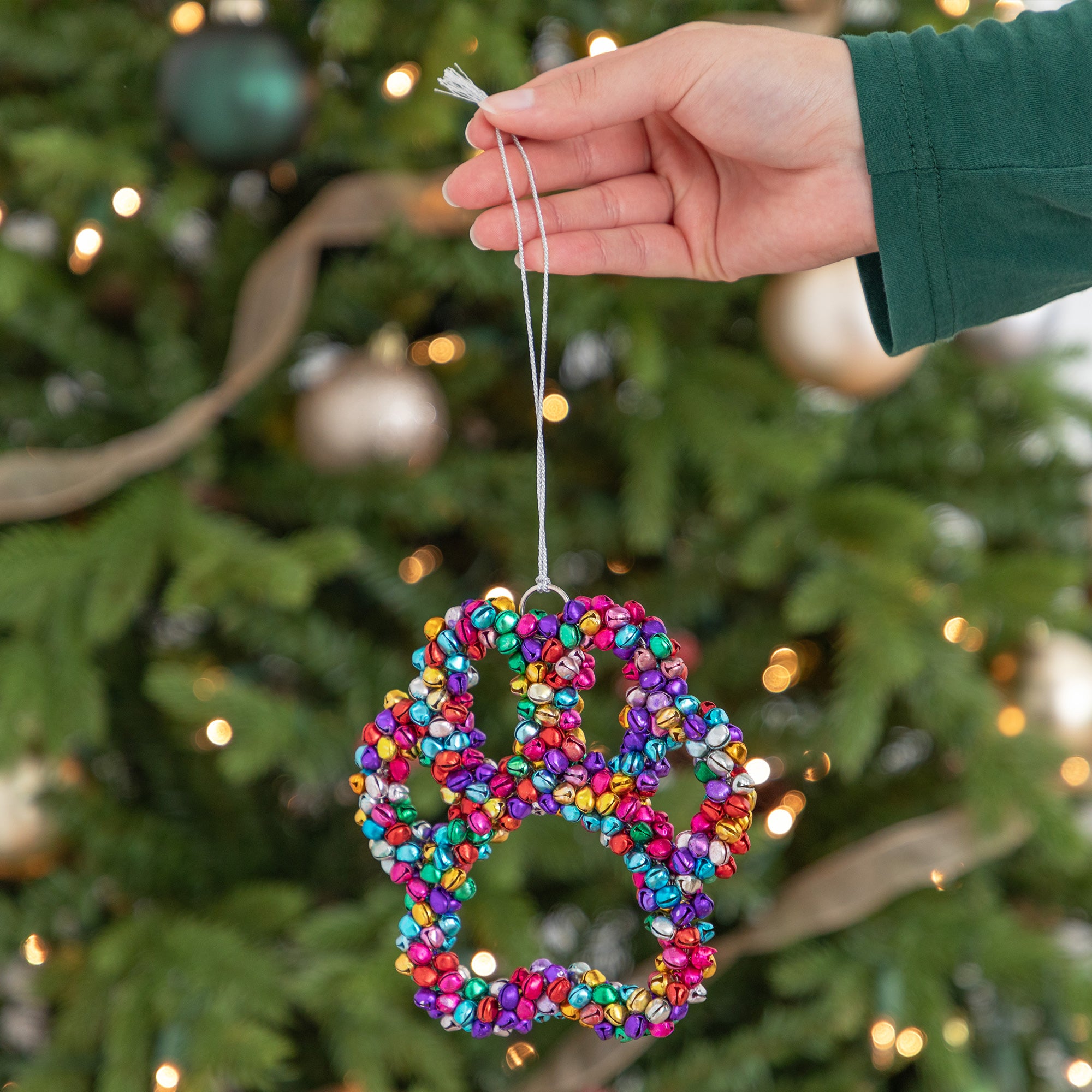 Premium Jingle Bells Paw Print Ornament - Handmade Holiday Cheer