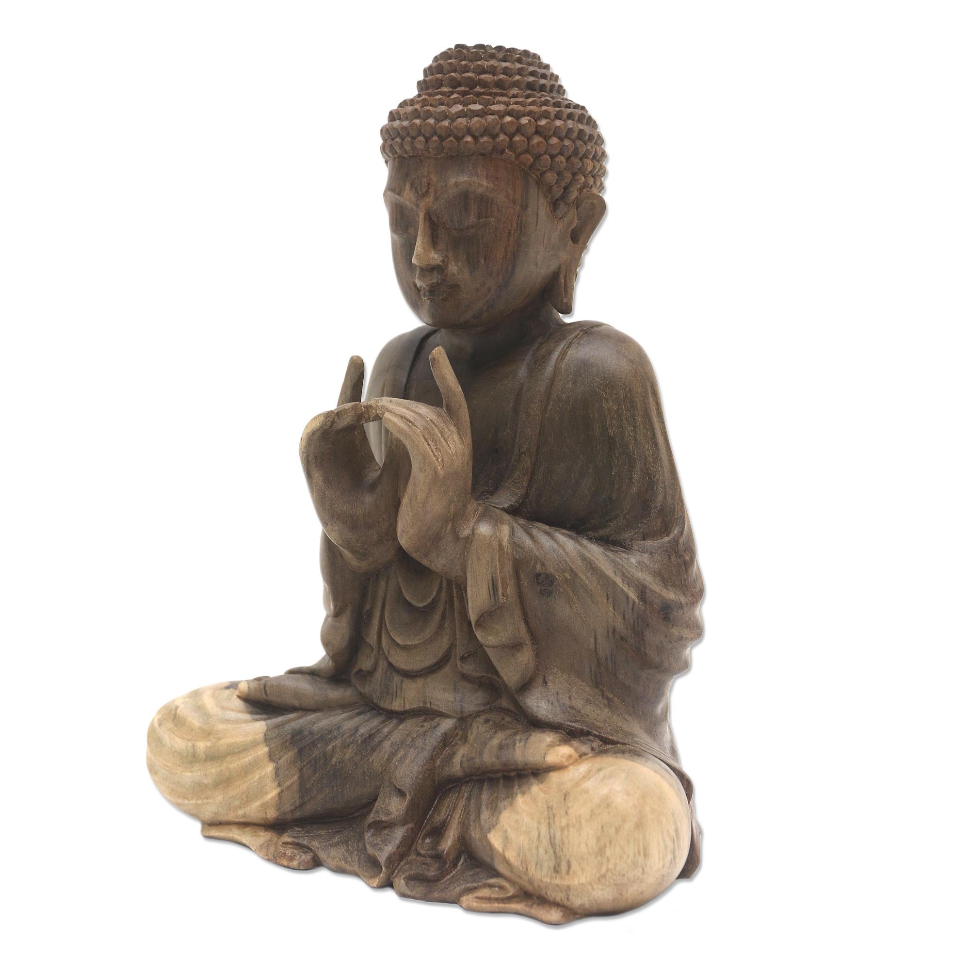 Premium Hand Carved Buddha Sculpture - Ultimate Enlightenment in Hibiscus Wood