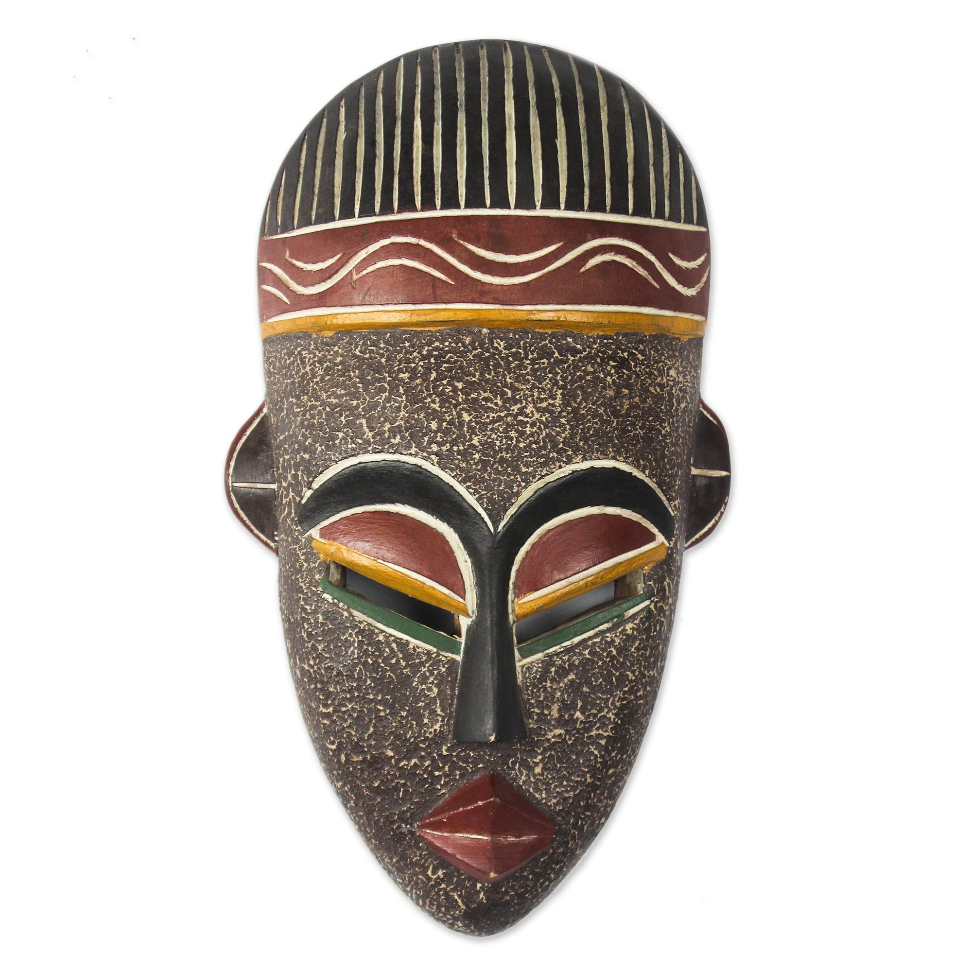 Premium Ethiopian Berber Wood Mask - Faadi