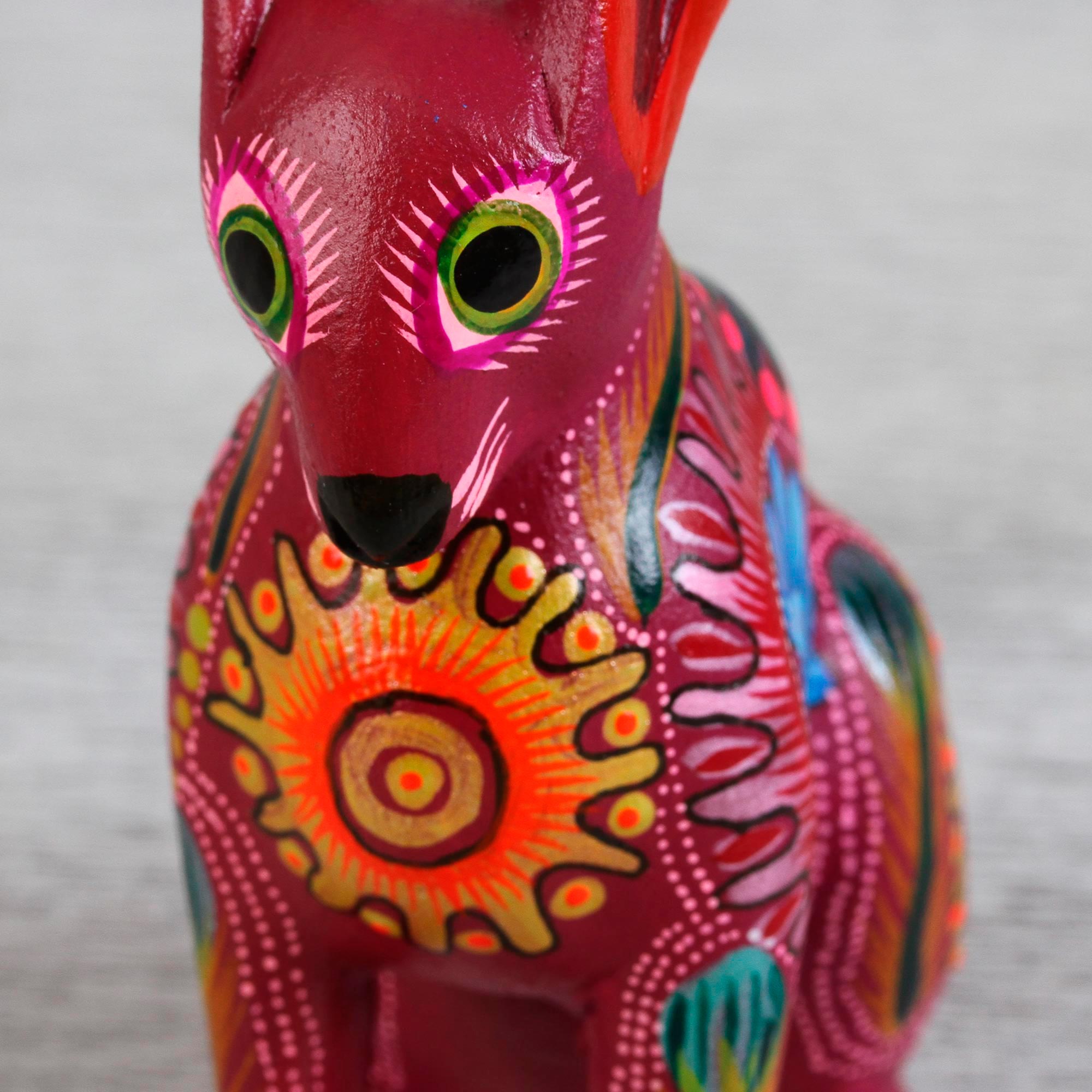 Premium Handcrafted Copal Wood Alebrije Rabbit - Unique Mexican Art Piece