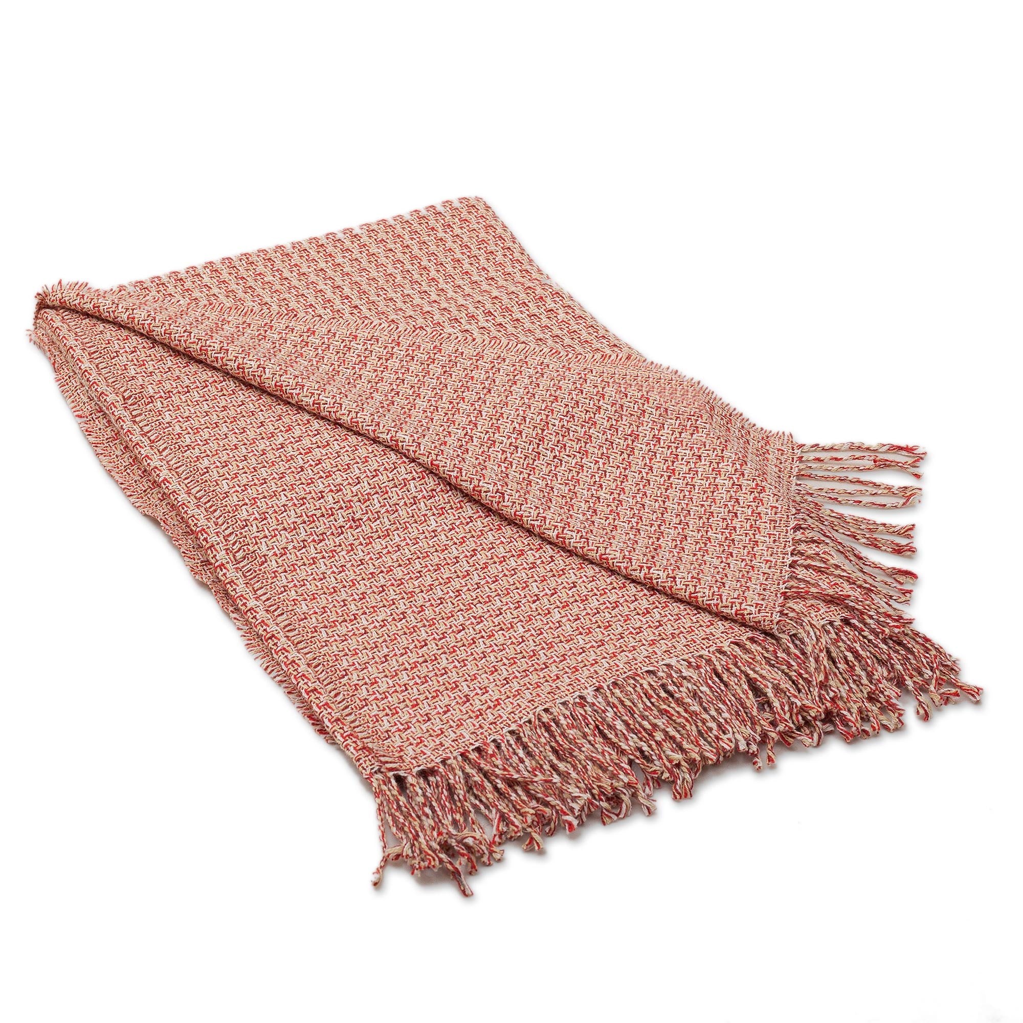 Premium Alpaca Blend Throw Blanket - Handcrafted in Peru with Flame Warm Design